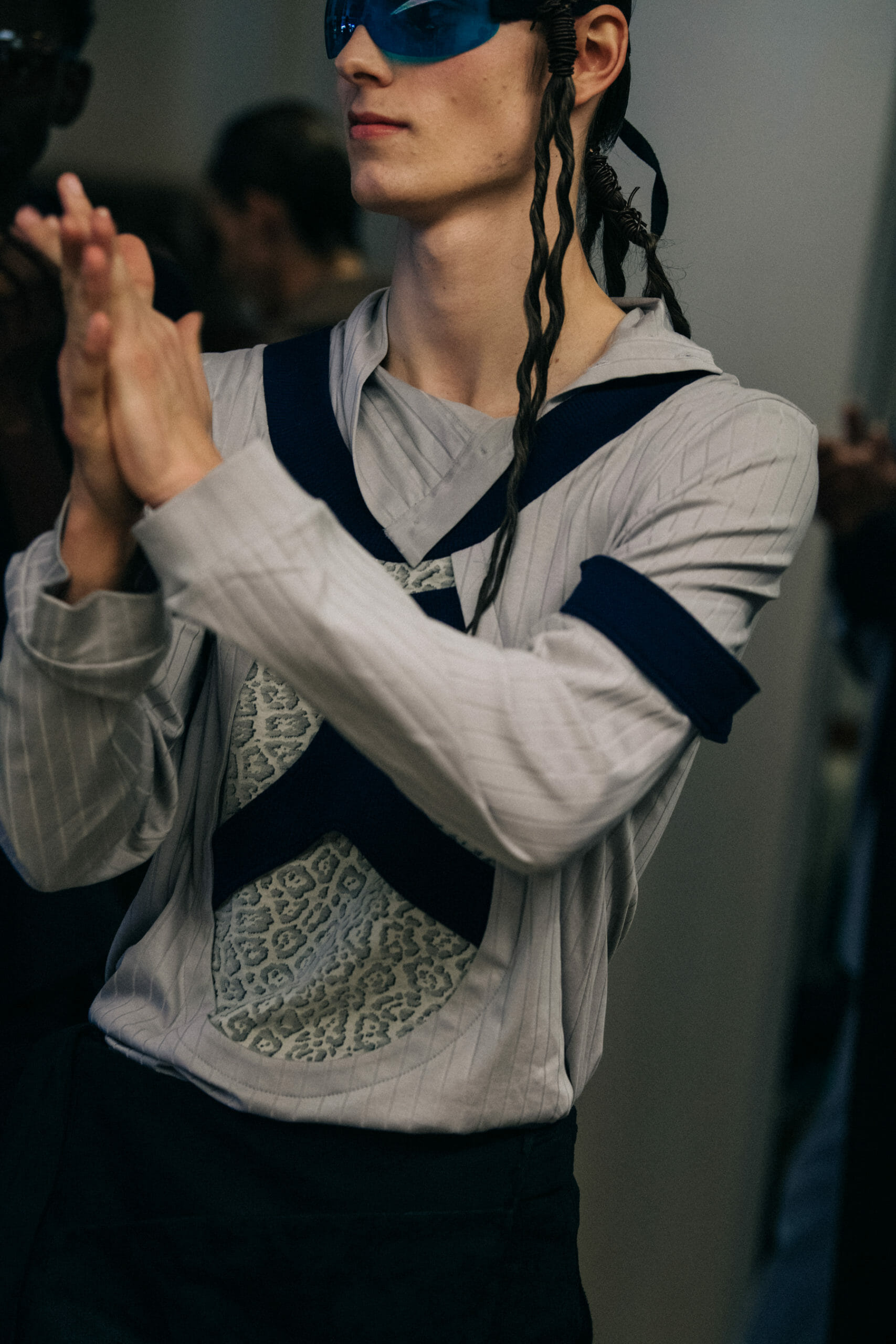 Models wearing glasses at Kiko Kostadinov