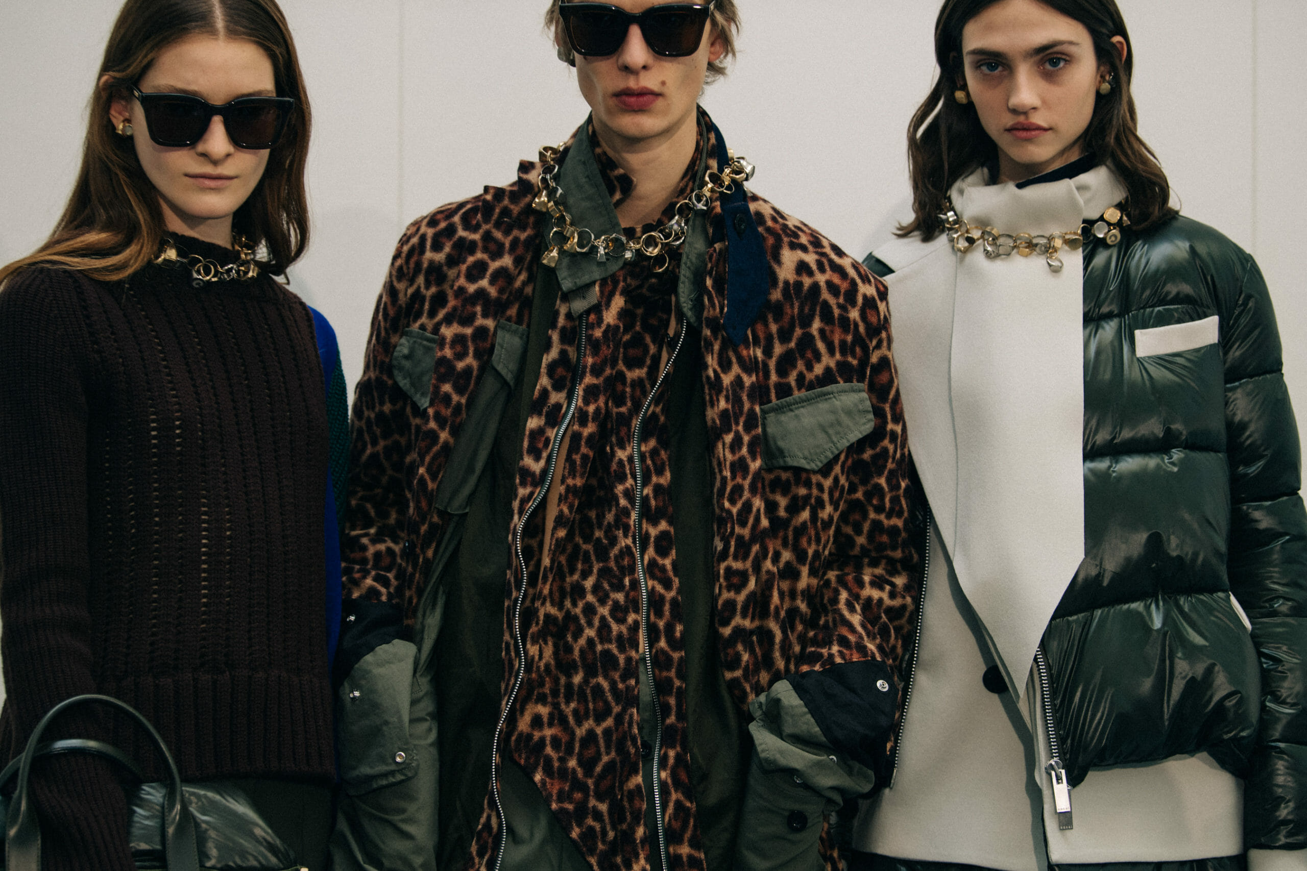 Model wearing pattern at Sacai
