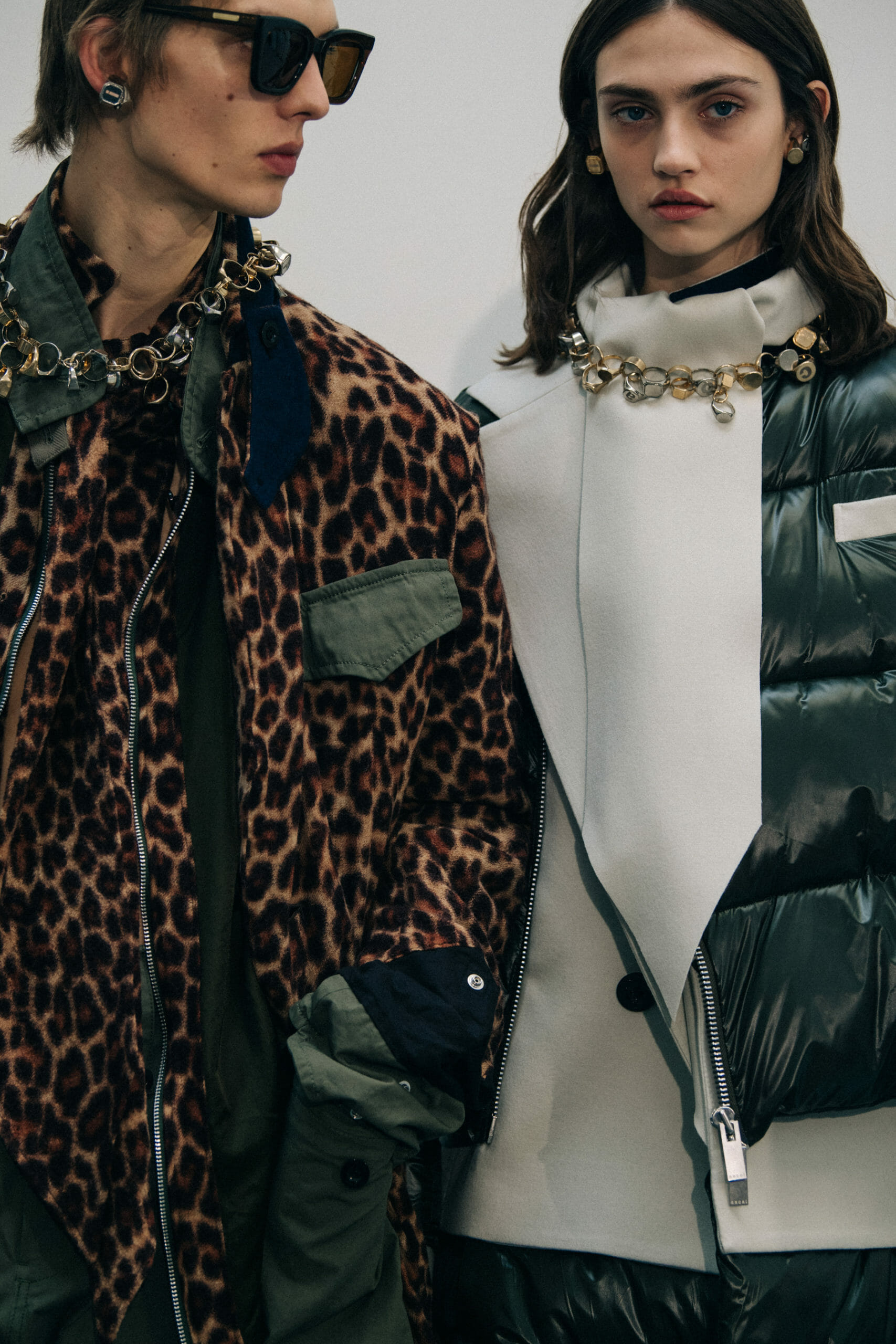 Model wearing pattern at Sacai
