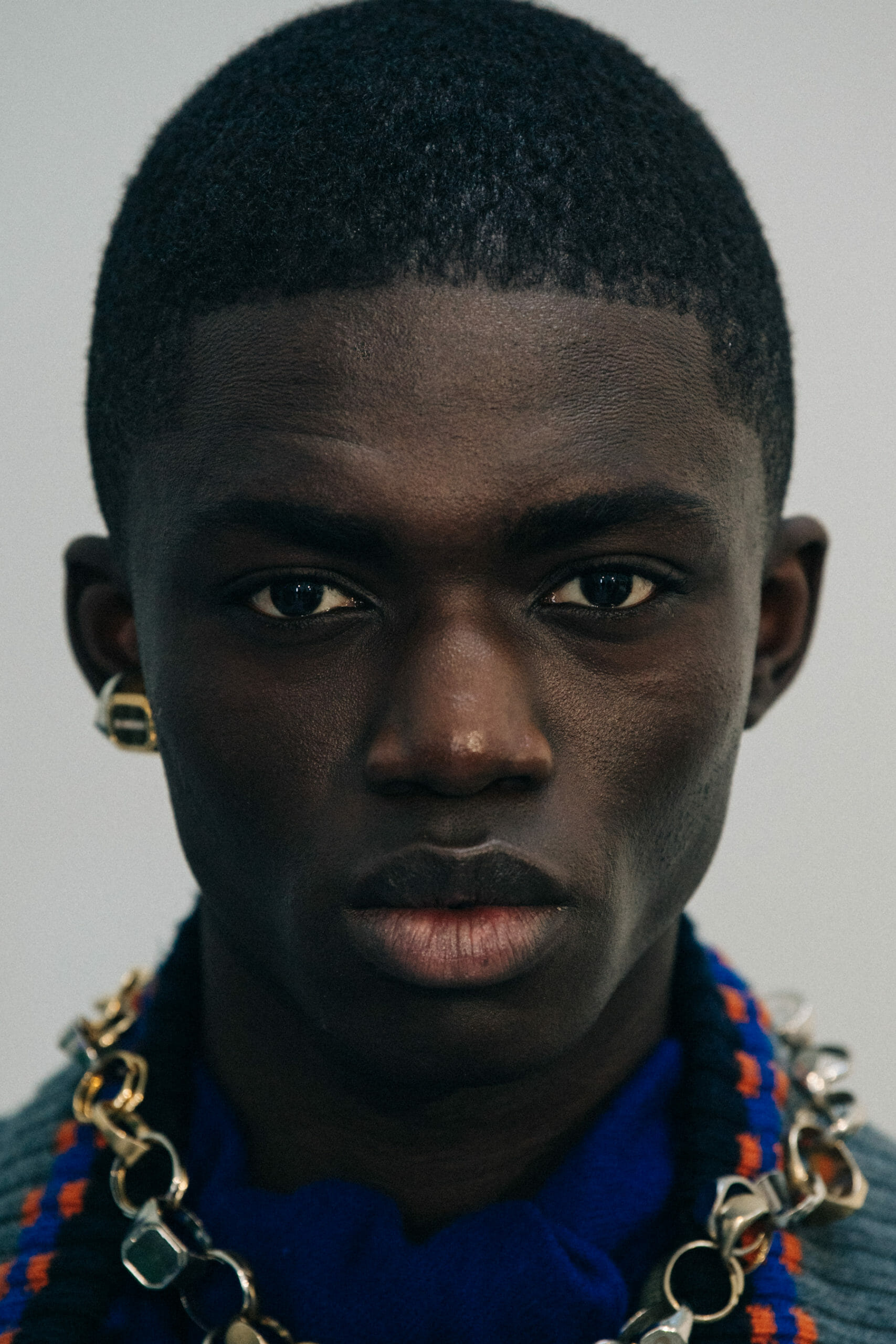 Models wearing Sacai chains