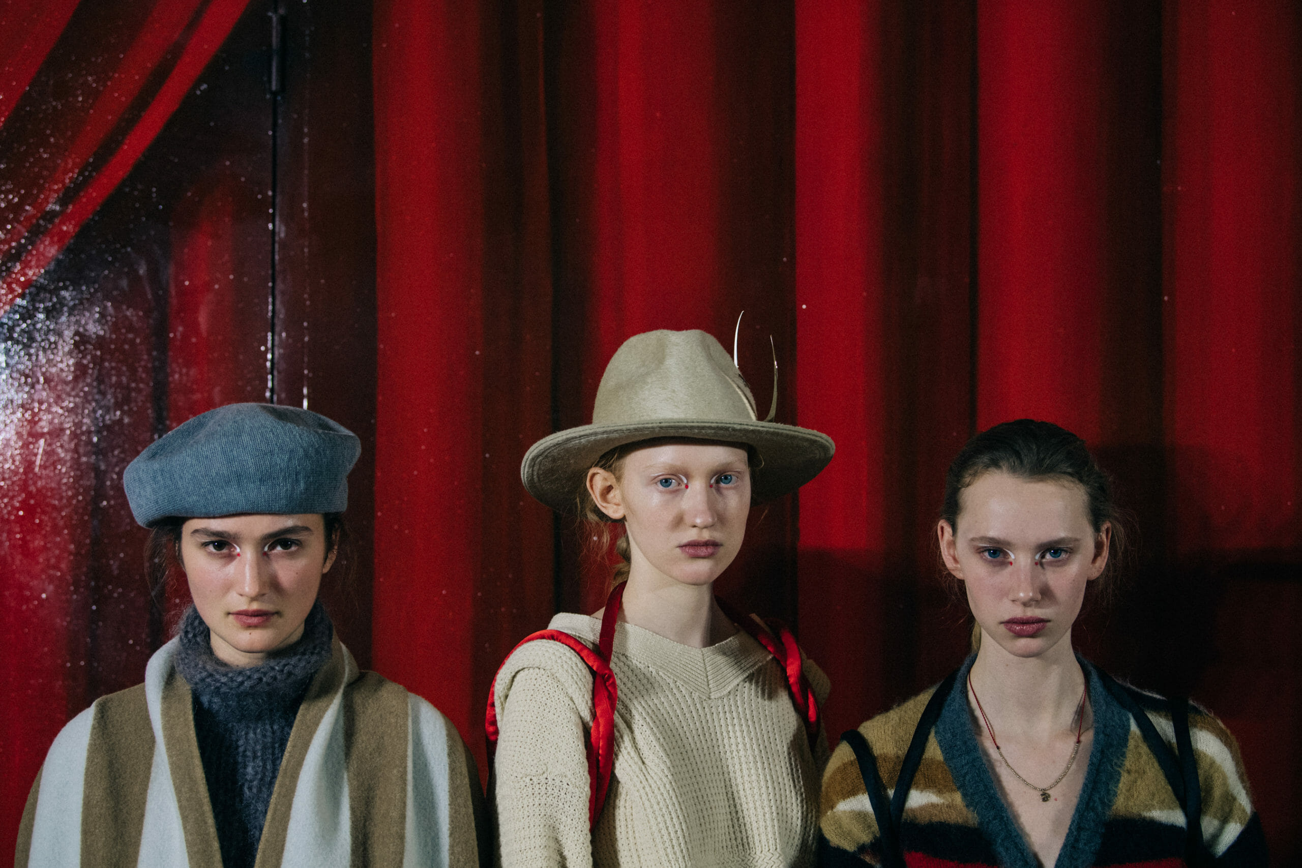 Models wearing wool outfits