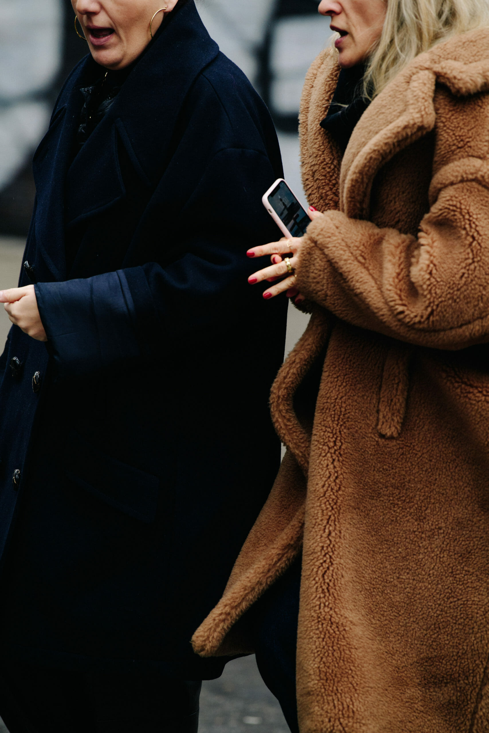 Women wearing winter coats