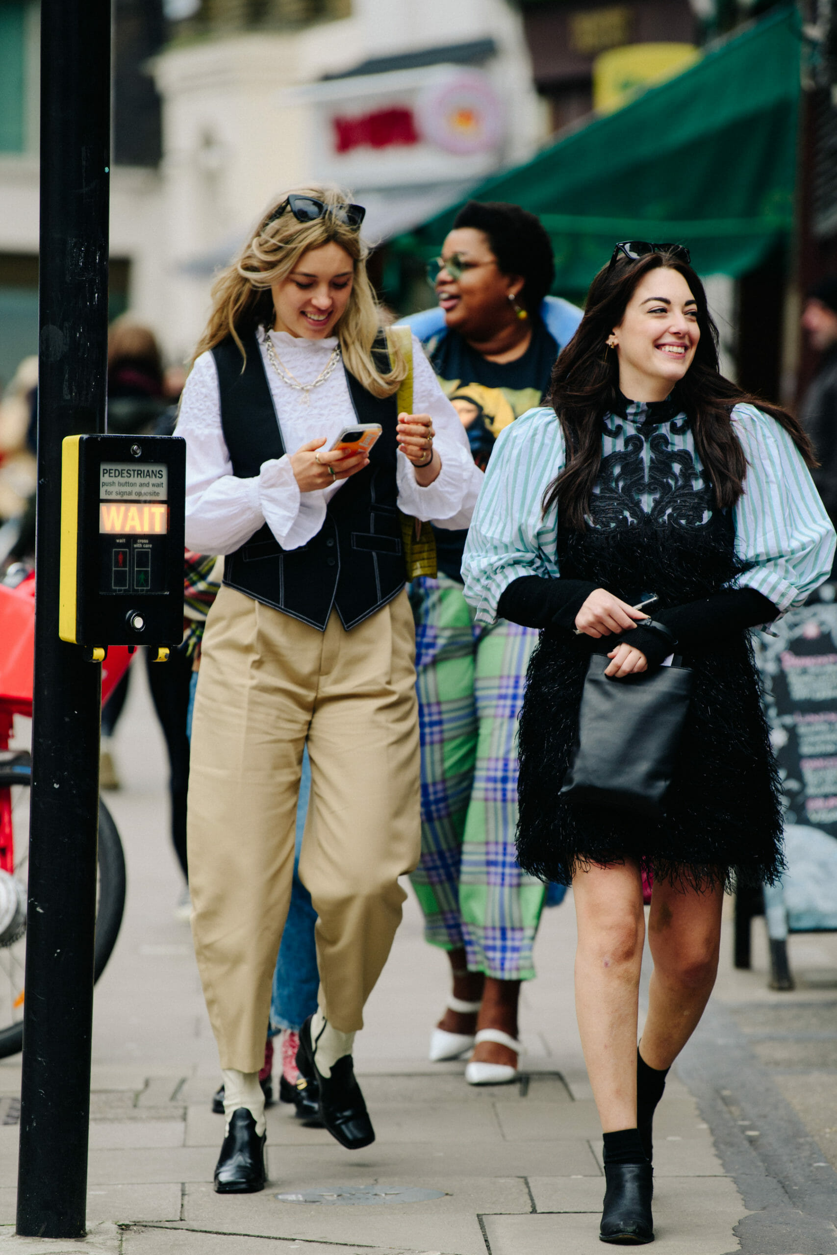 Women wearing light outfits