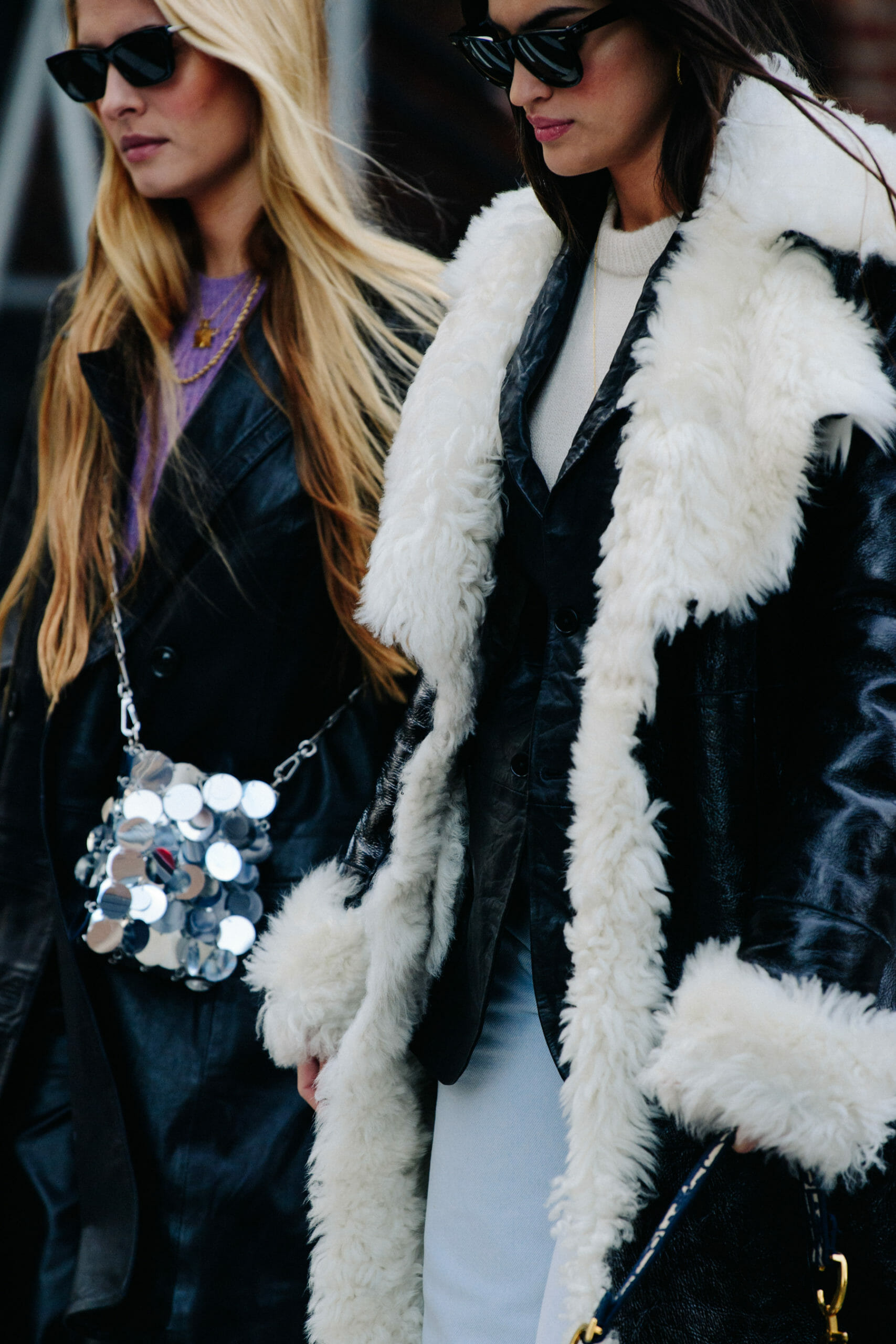 Woman wearing light fur