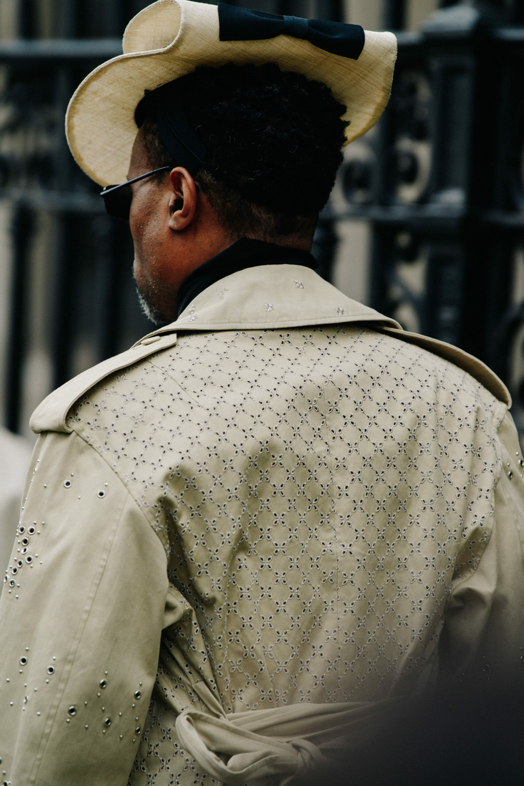 Man wearing tan coat