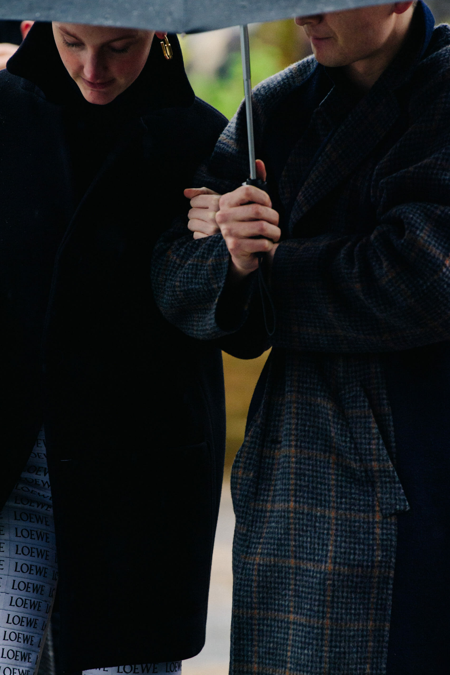 Couple wearing dark coats