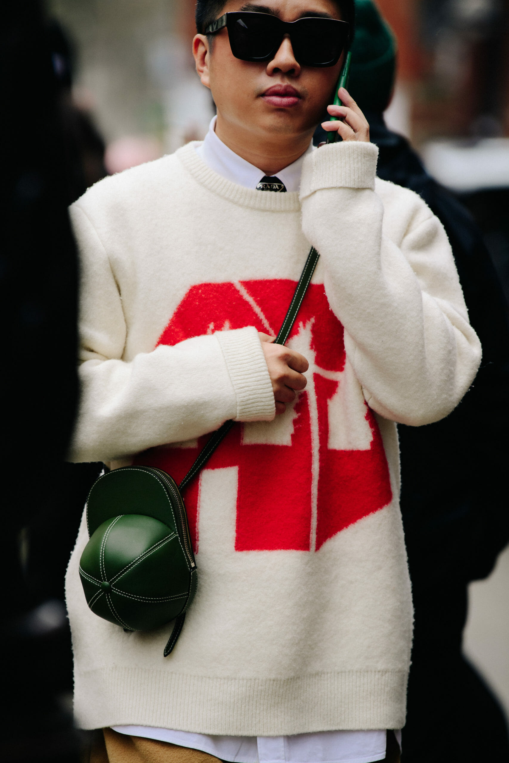 Man wearing wool jumper