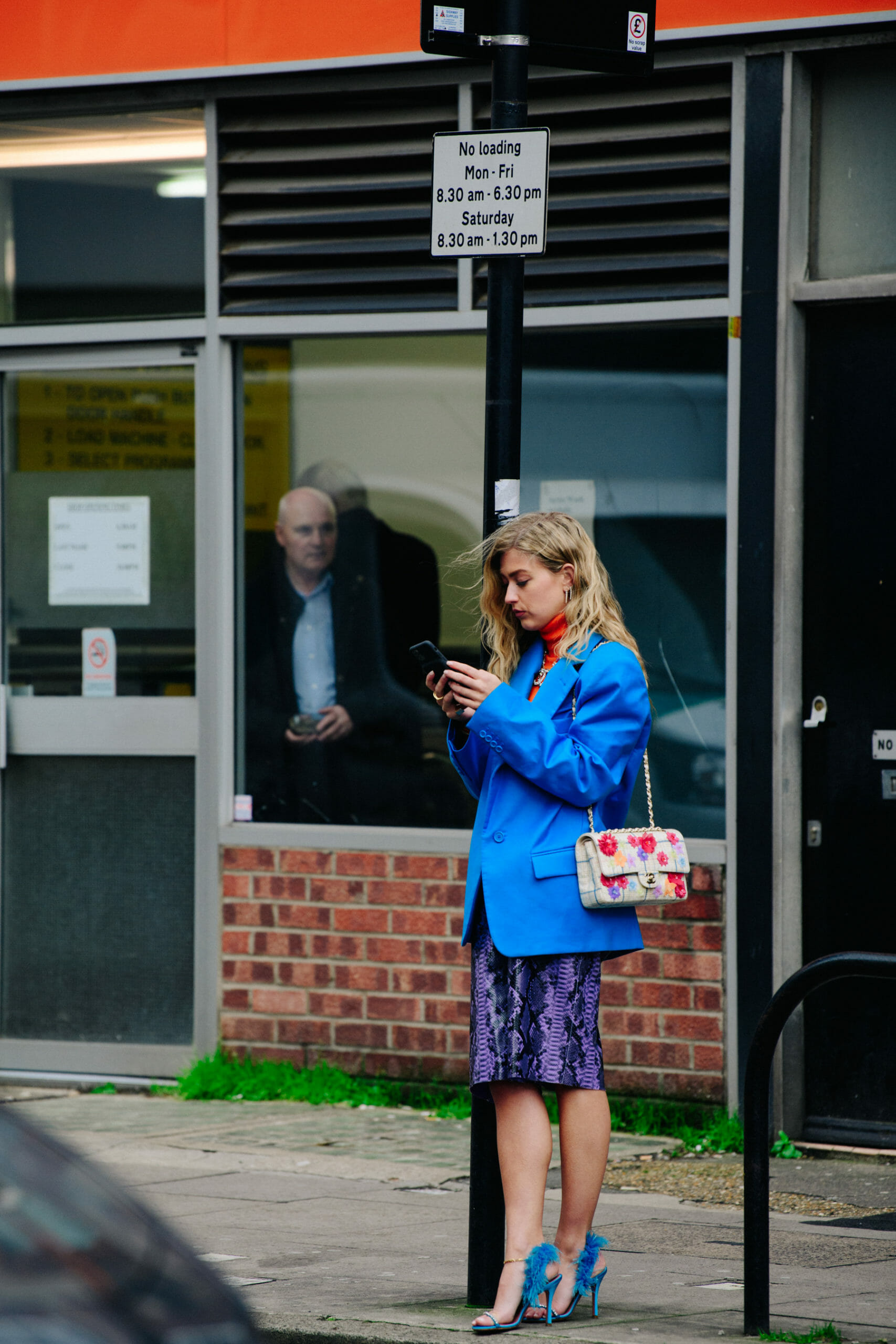 Danish woman wearing blue