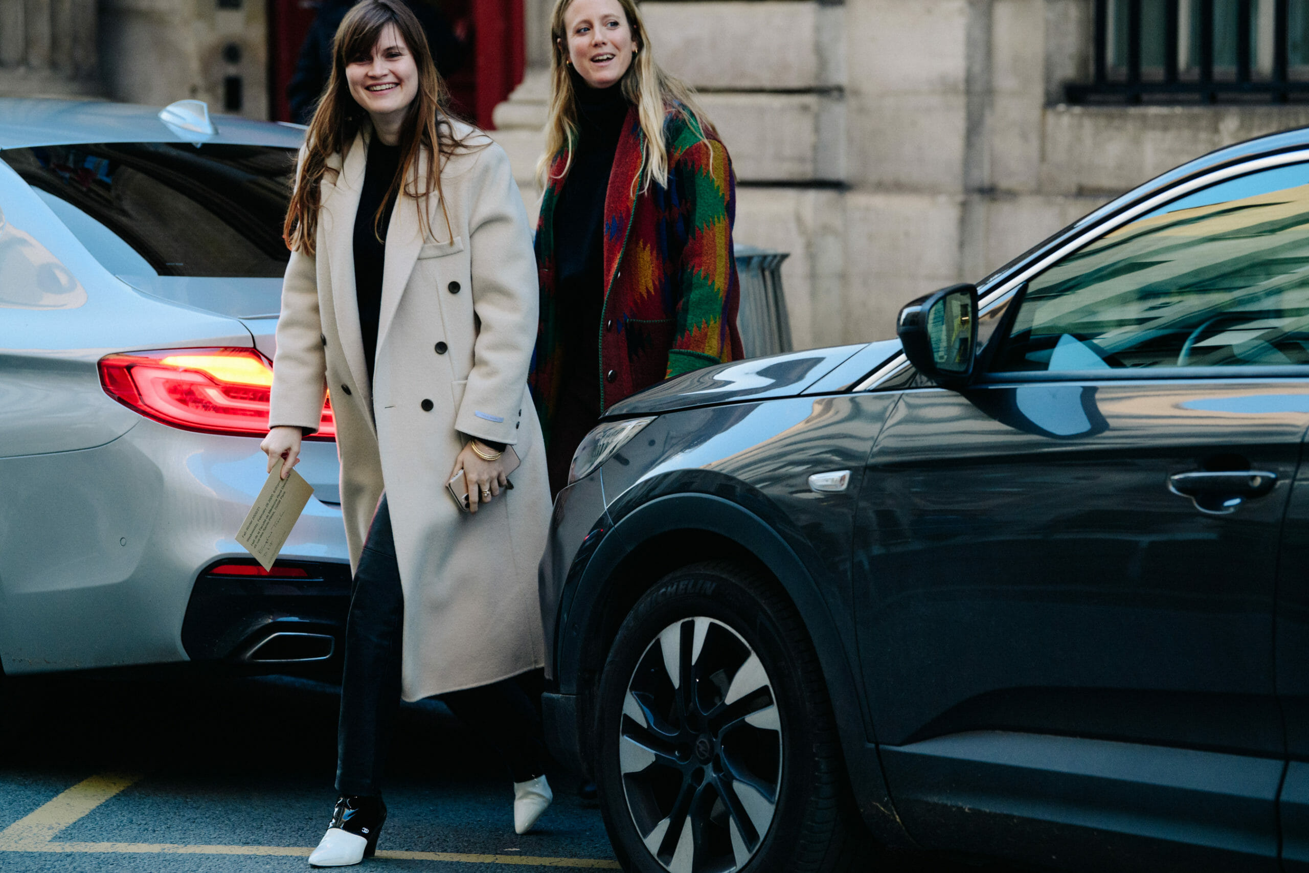 Women wearing long coats