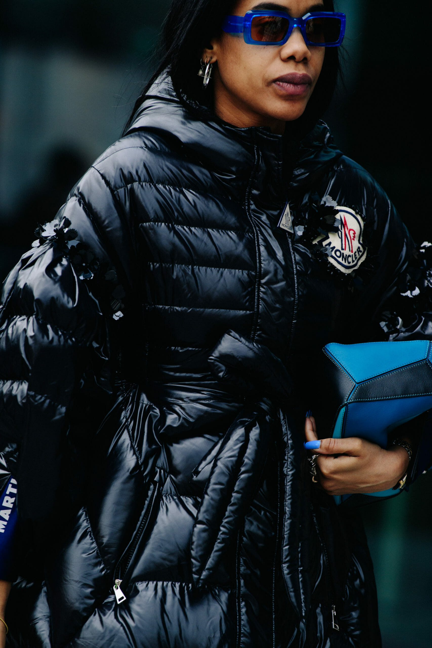 Woman wearing Moncler