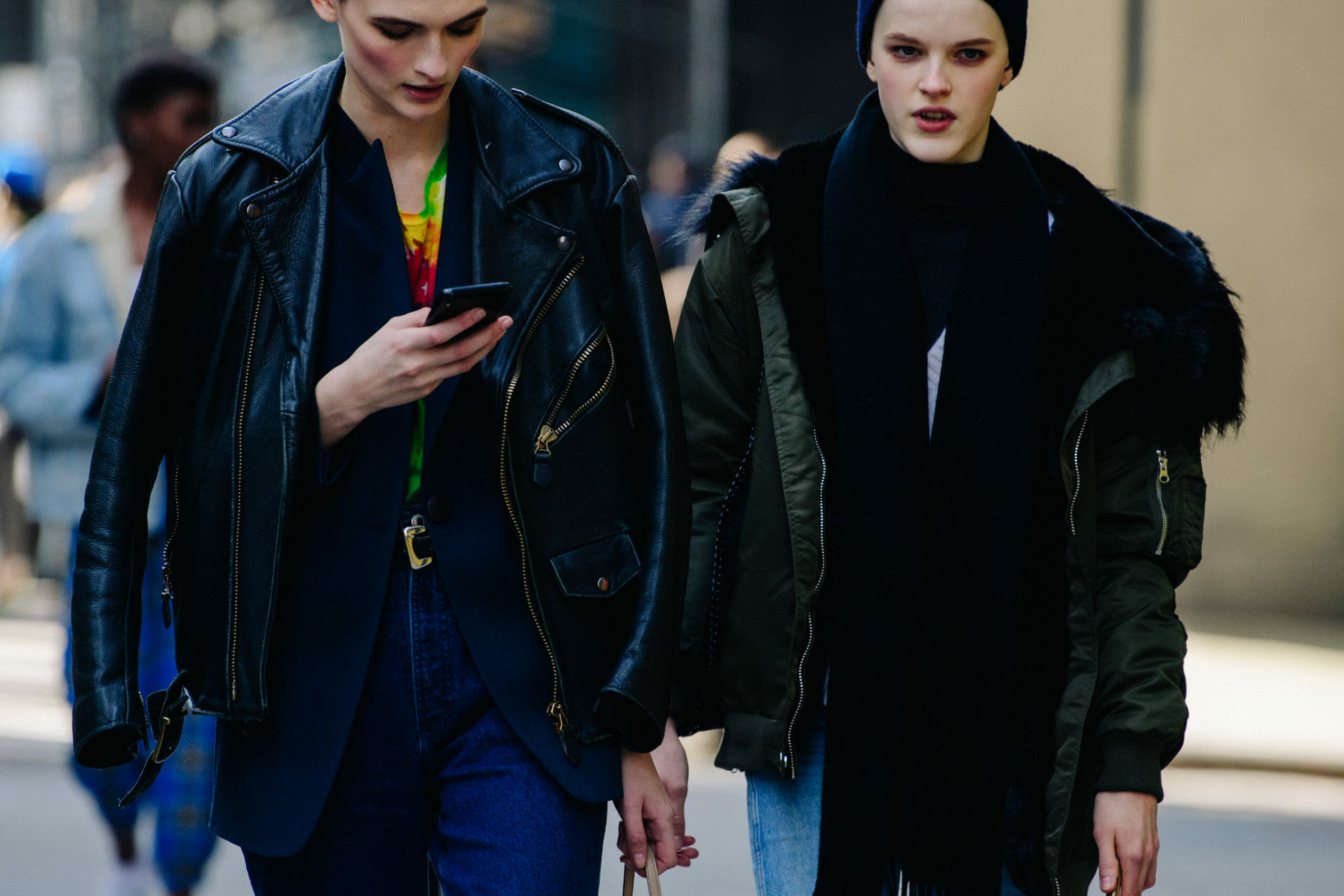 Models wearing light jackets