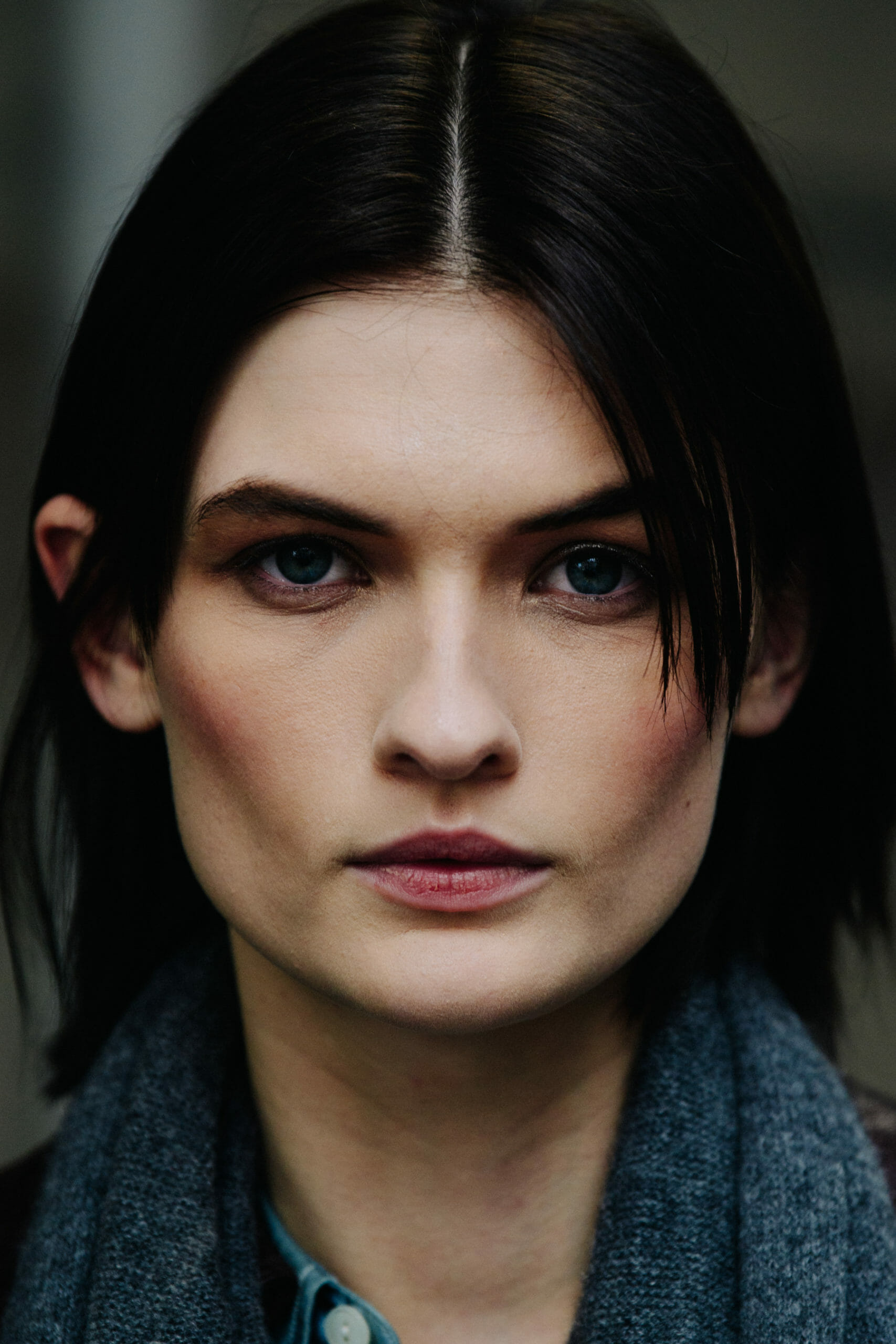 Model with blue eyes