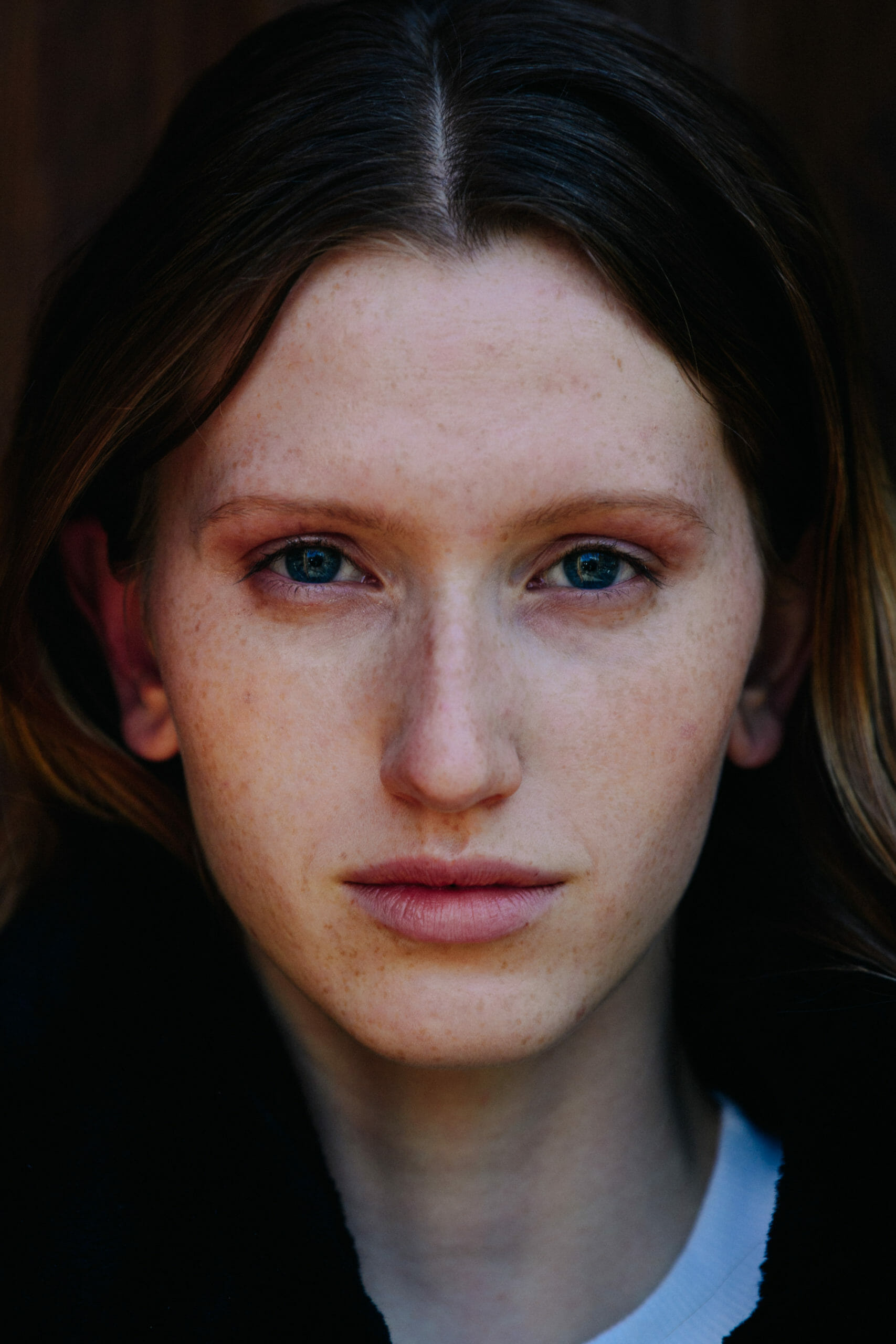 Model with blue eyes