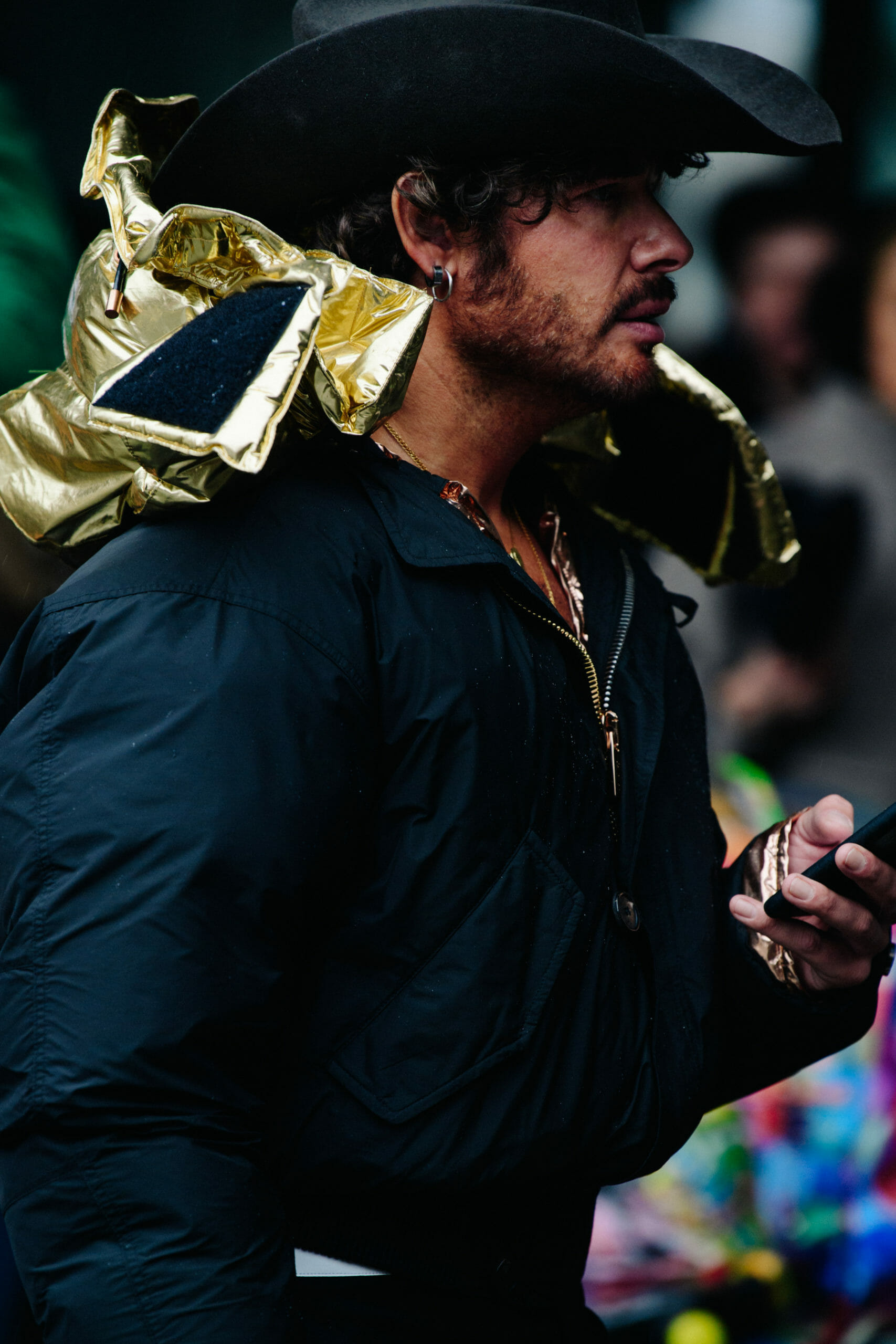 Man wearing cowboy hat