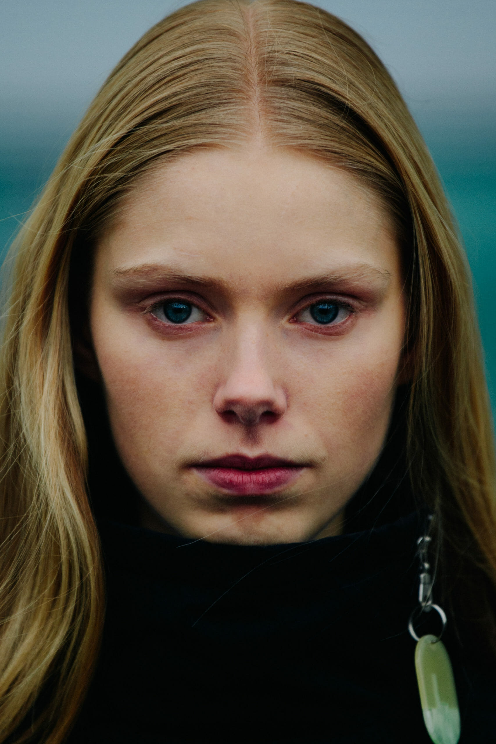 Danish model with blue eyes