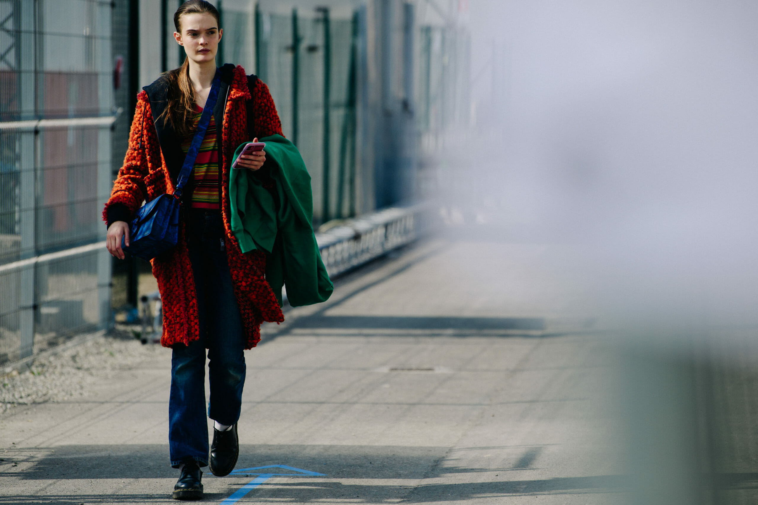 Model wearing winter coat