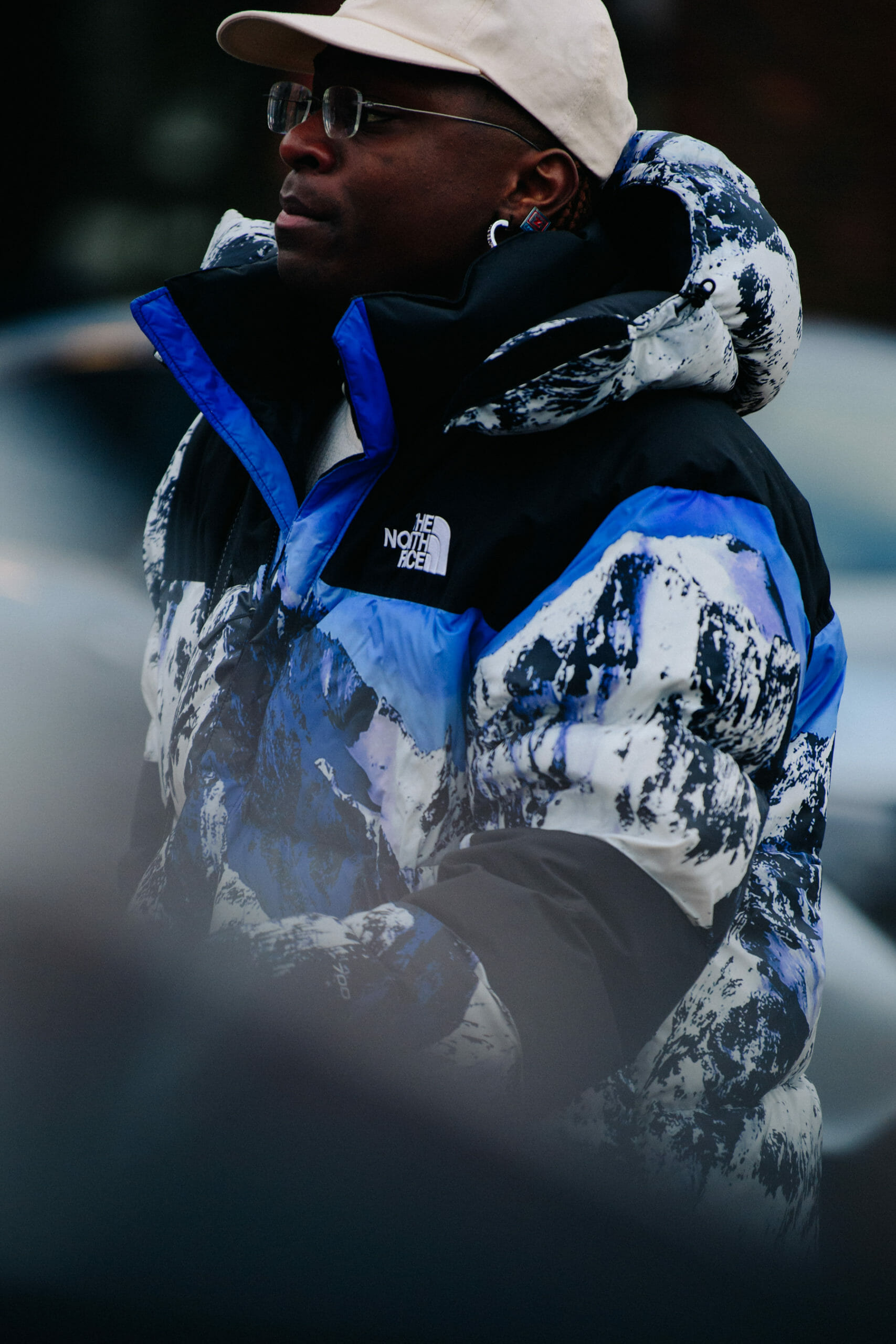 Man wearing The North Face coat