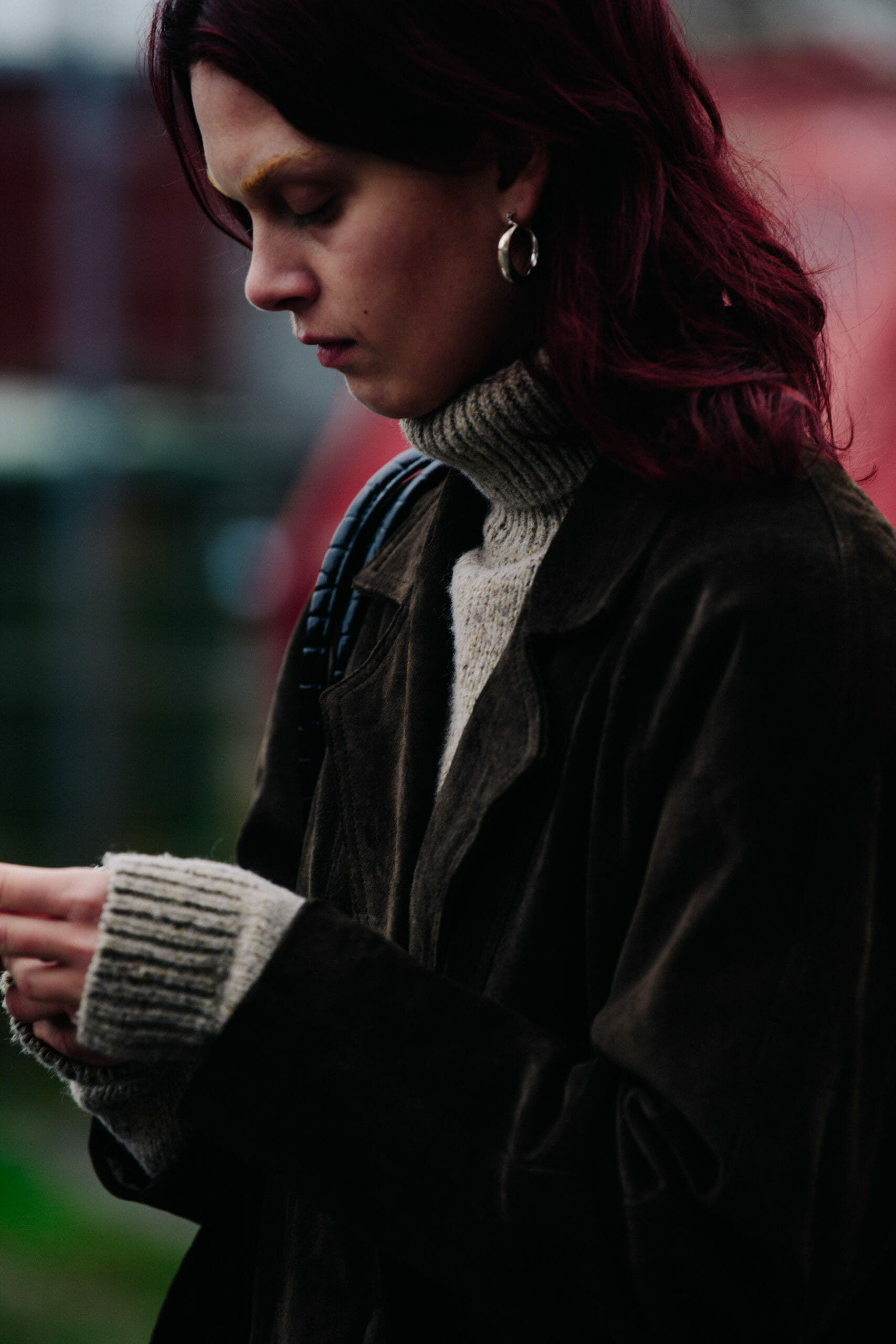 Model with red hair