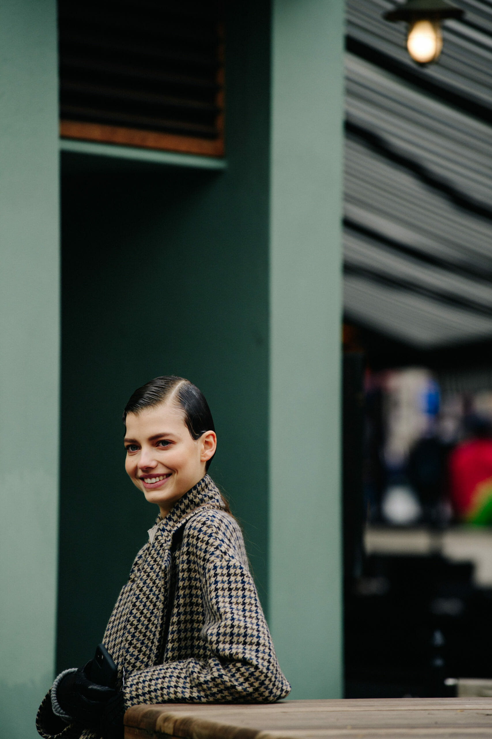 Danish model with slick hair
