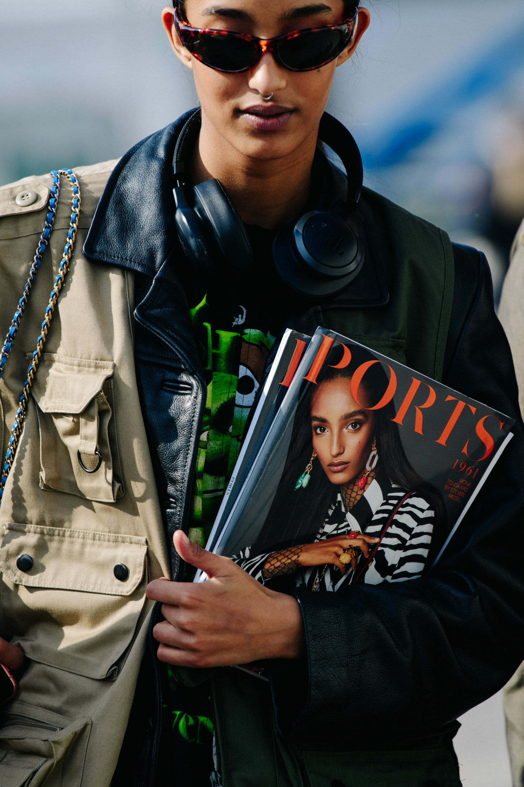Model with her own front cover