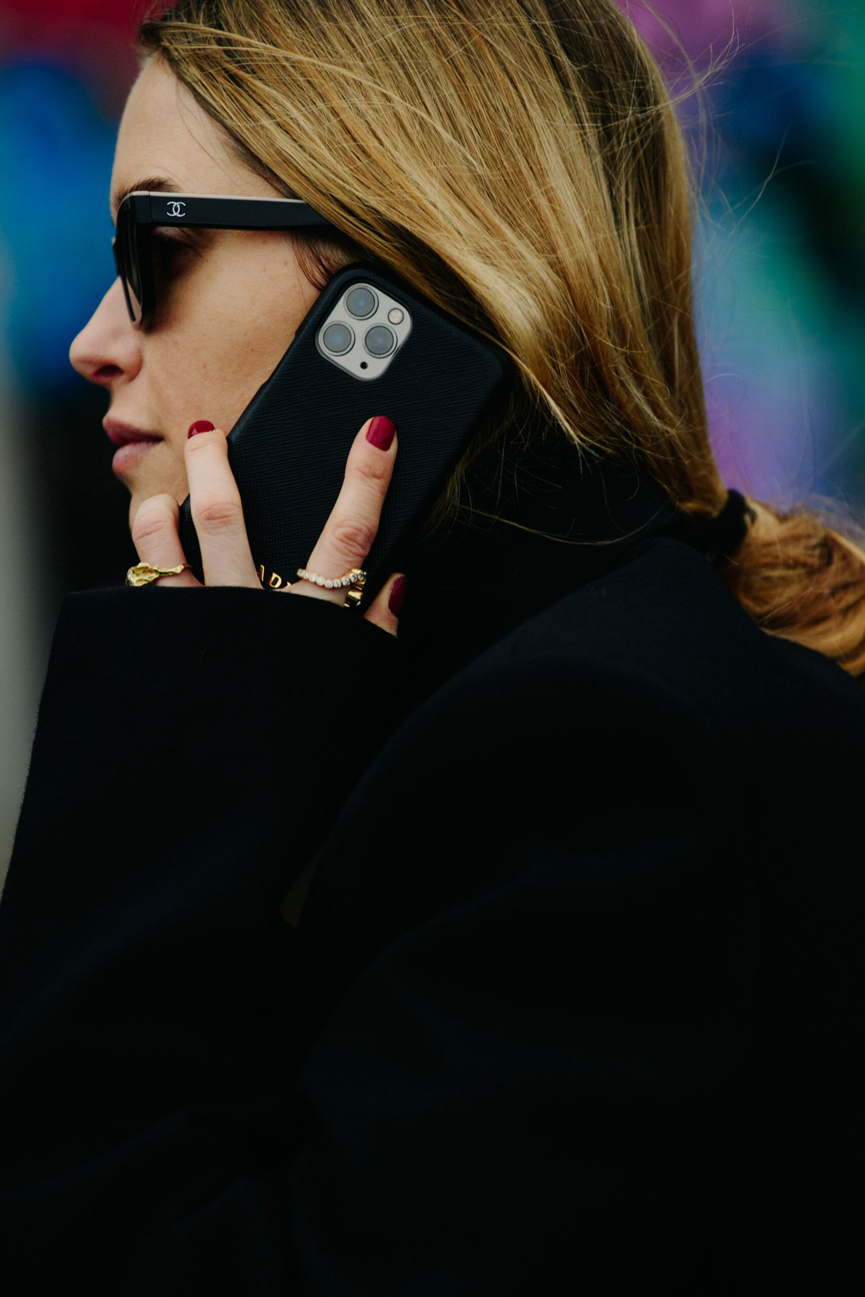 Woman wearing Chanel glasses