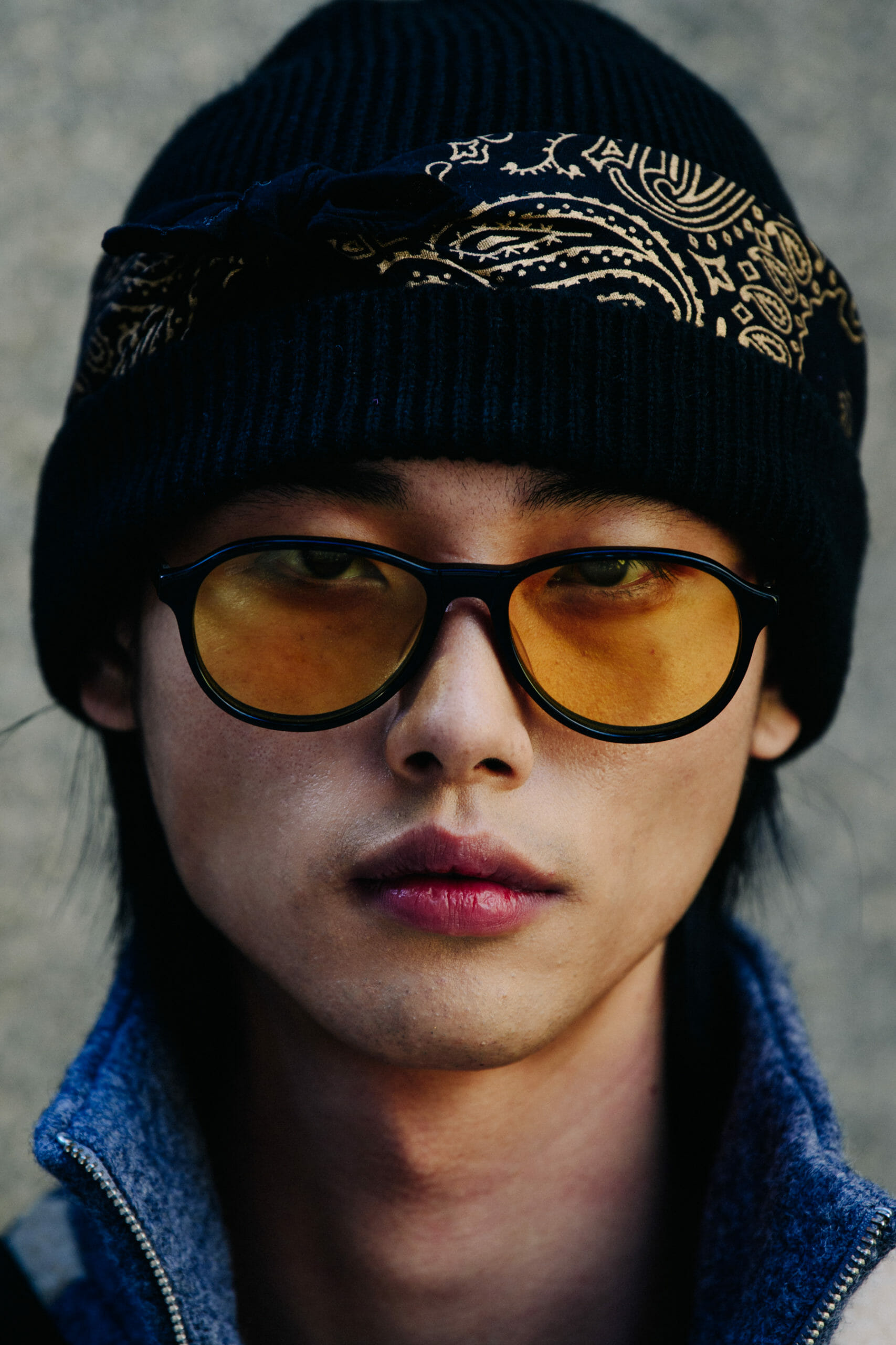 Model wearing sunglasses