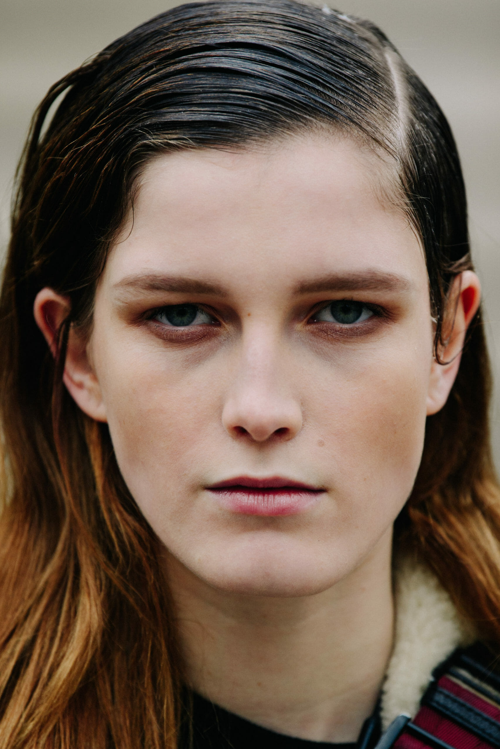 Model with green eyes