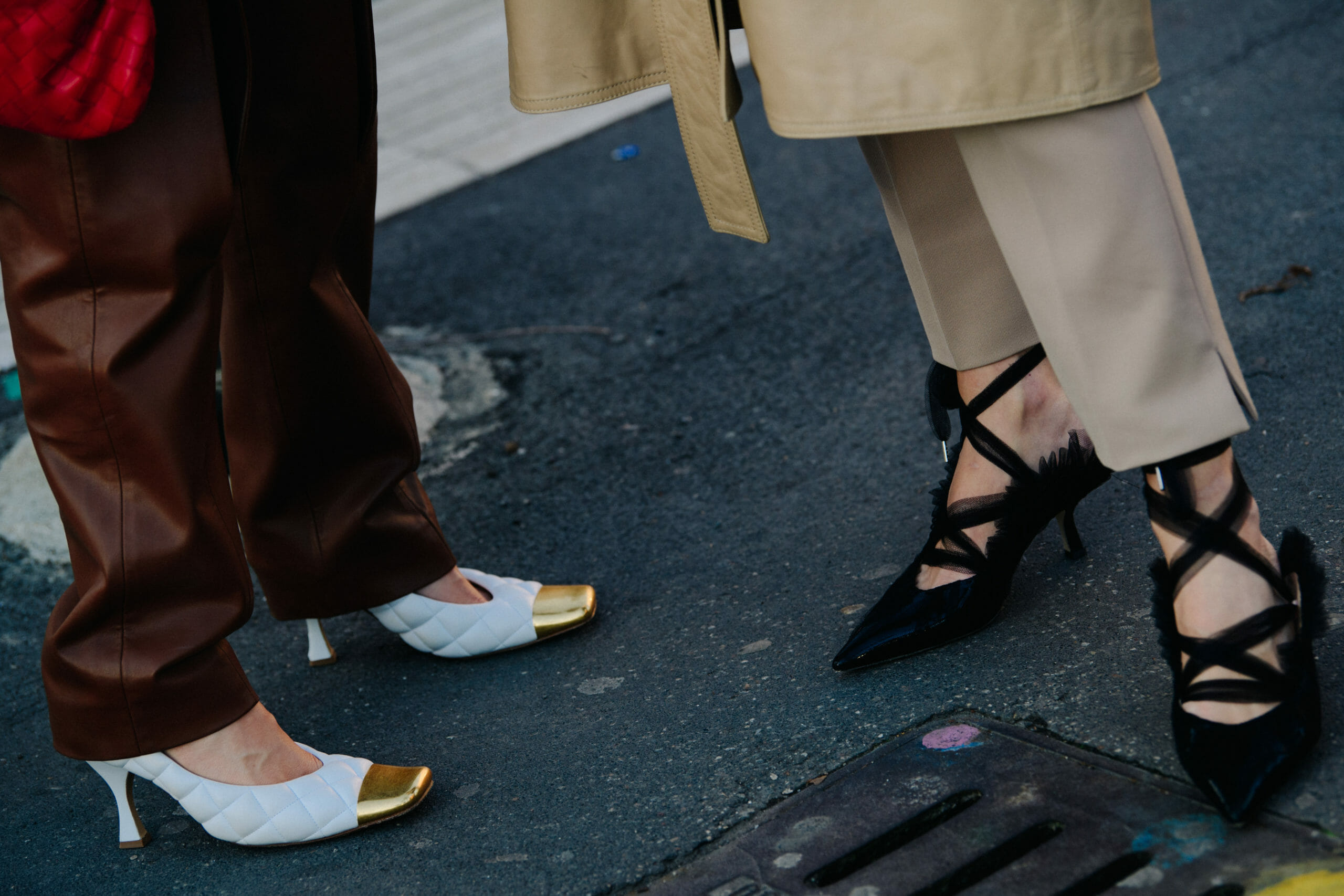 Two women wearing heels