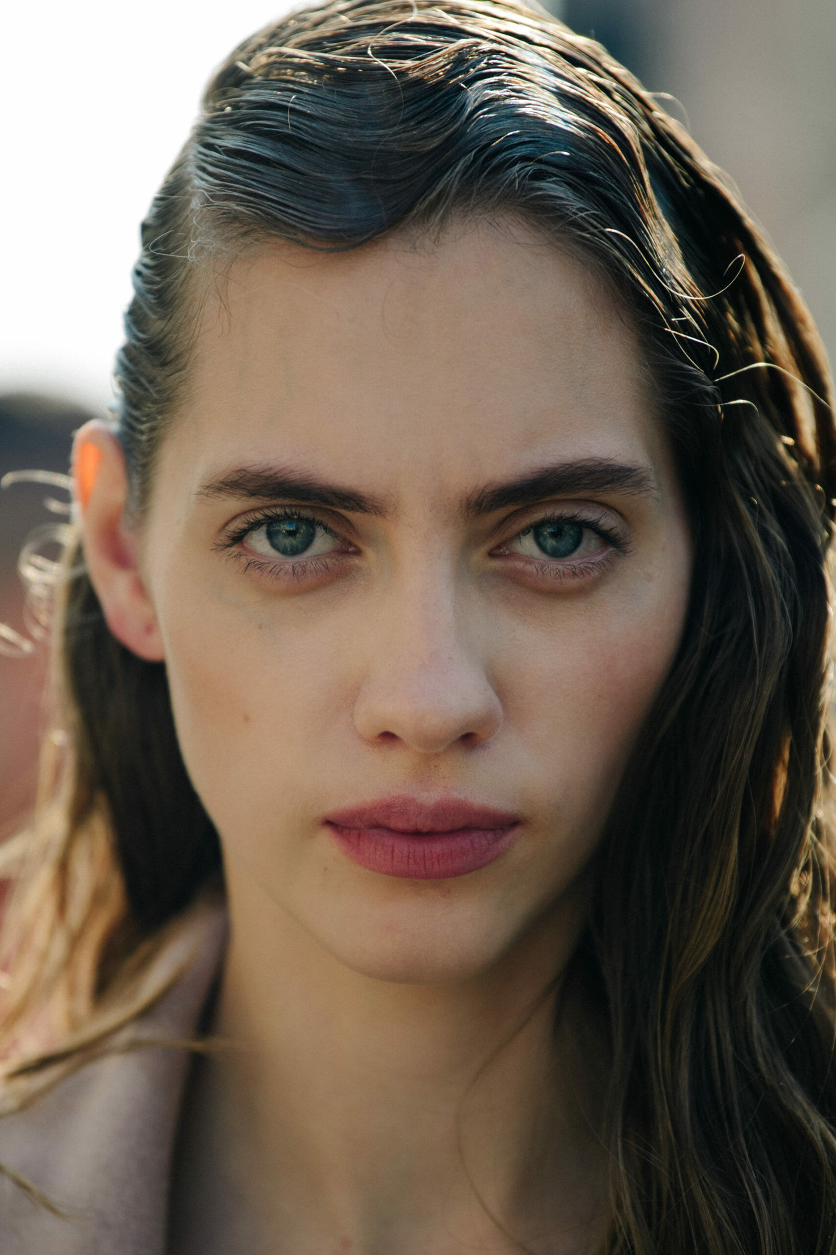 Model with green eyes