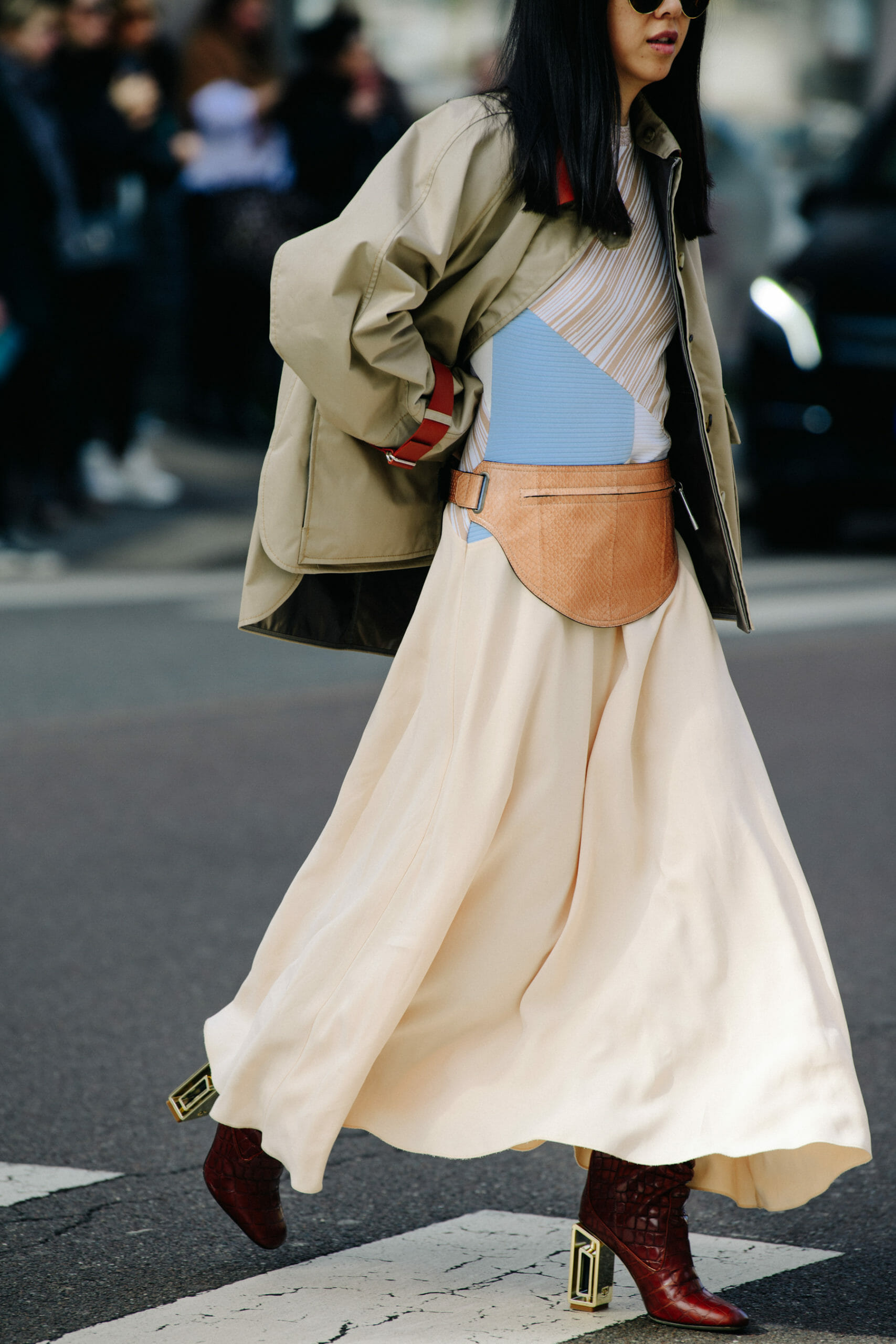 Woman wearing white dress