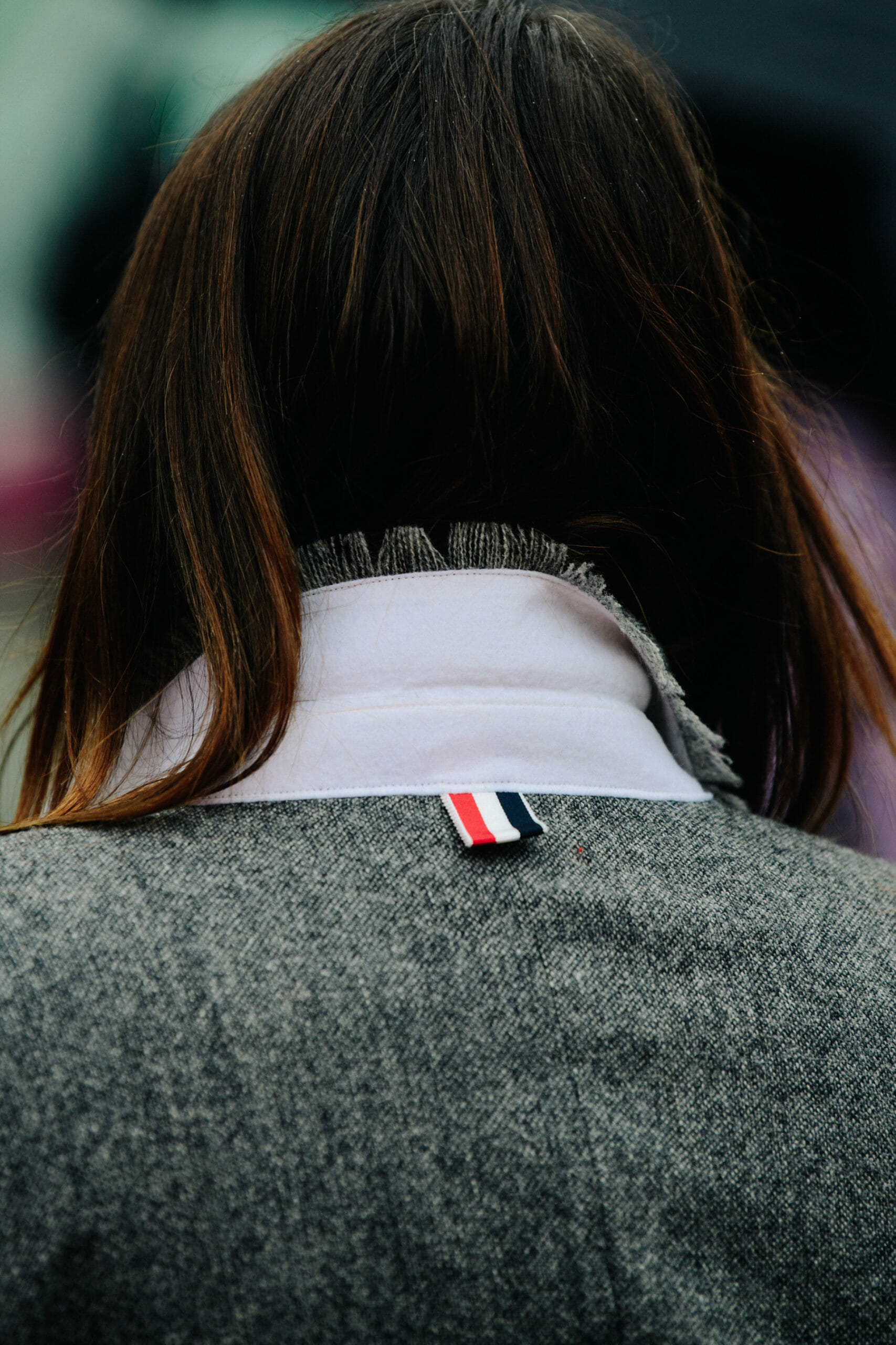 Woman wearing Thom Browne