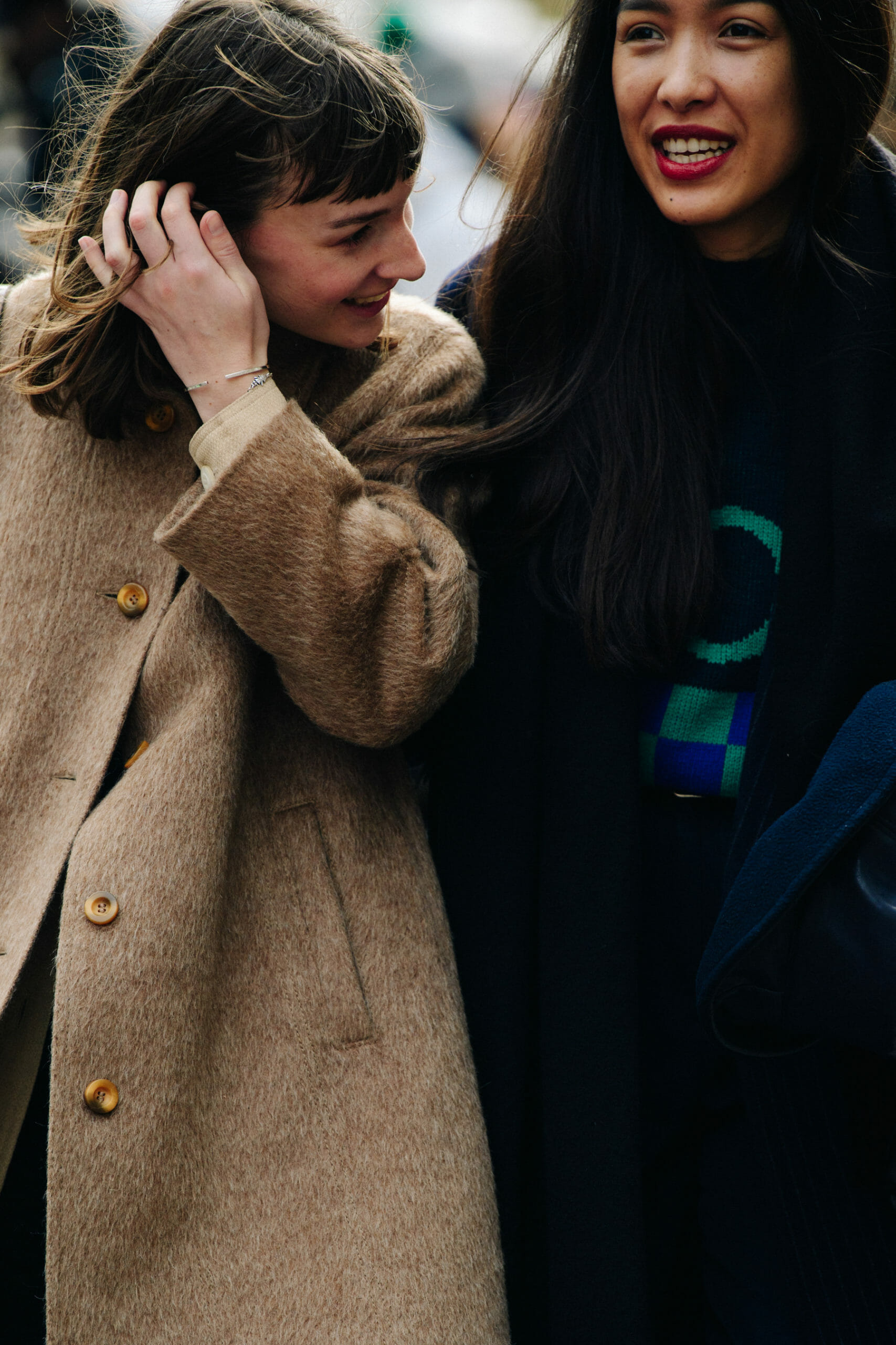 Women wearing winter coats