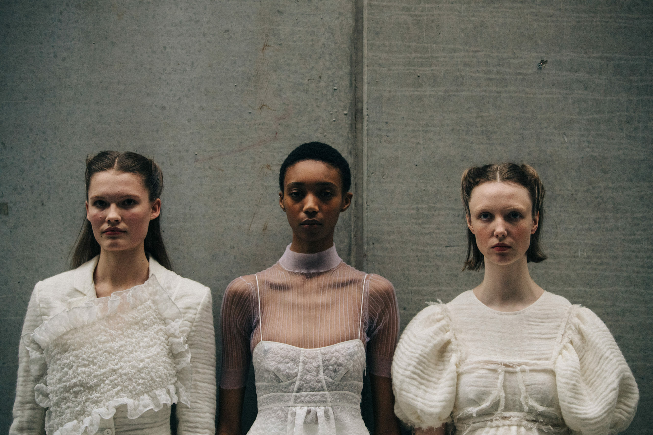 Models wearing white Cecilie Bahnsen dresses