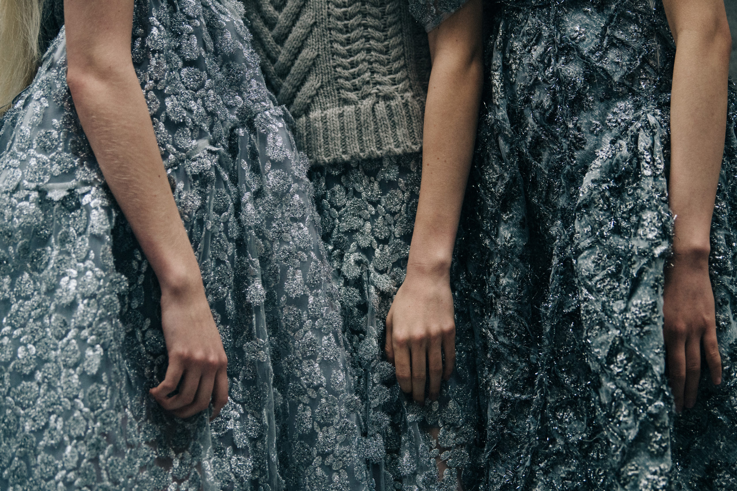 Models wearing Cecilie Bahnsen knitwear