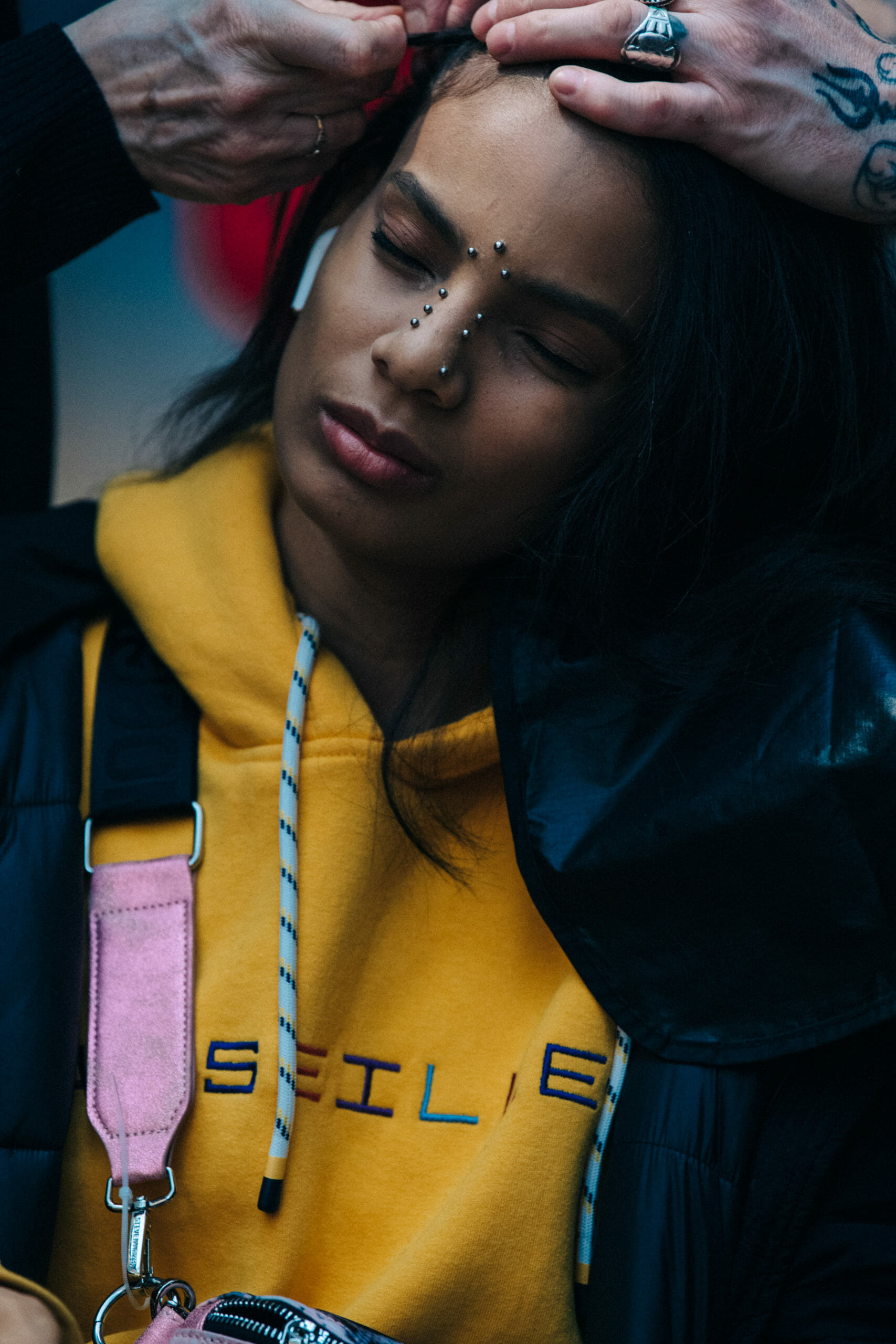 Model in hair and makeup