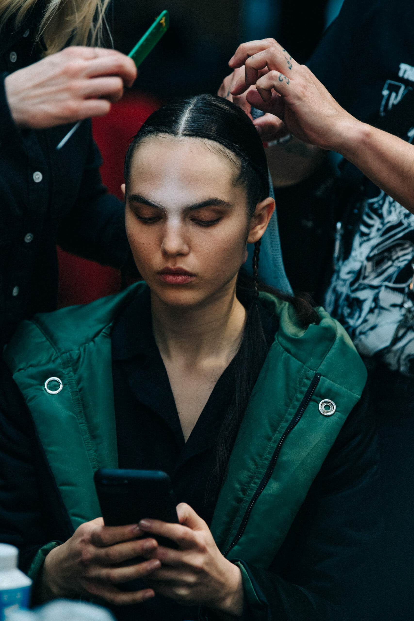 Model in hair and makeup