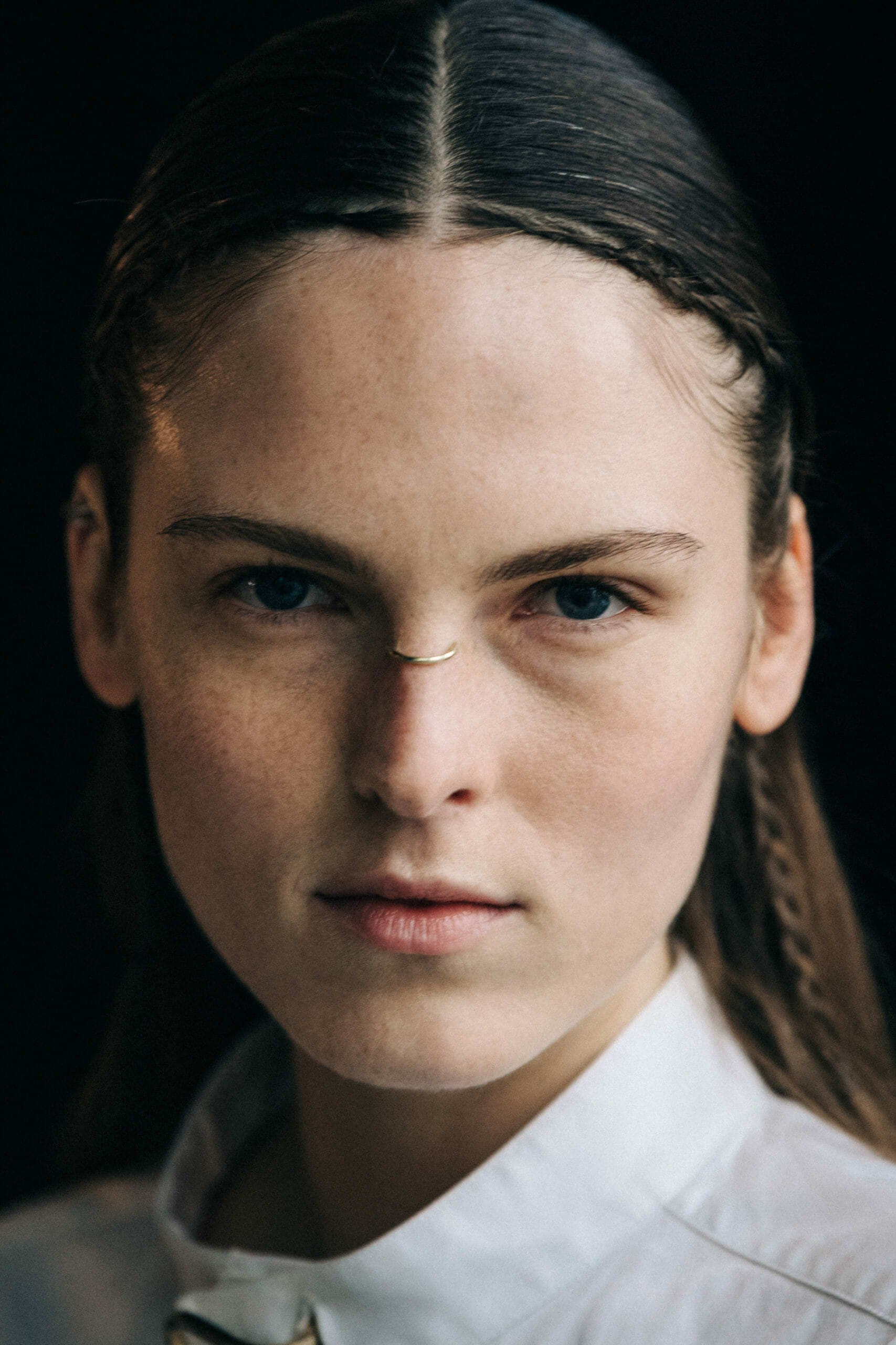 Model wearing white Dion Lee outfit