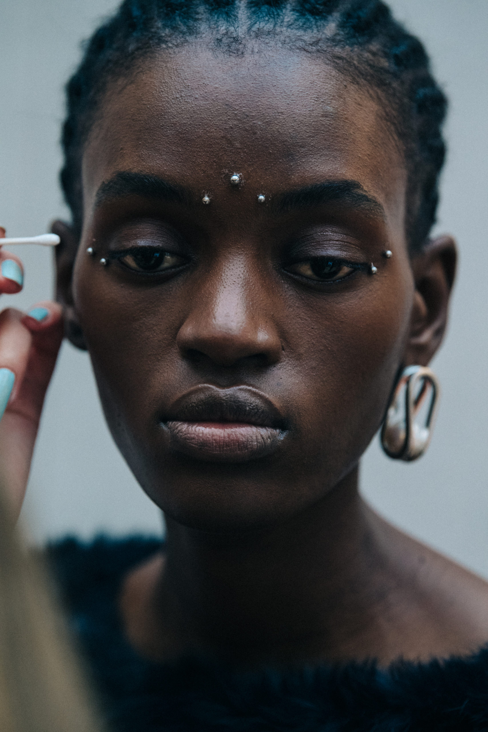 Model in hair and makeup