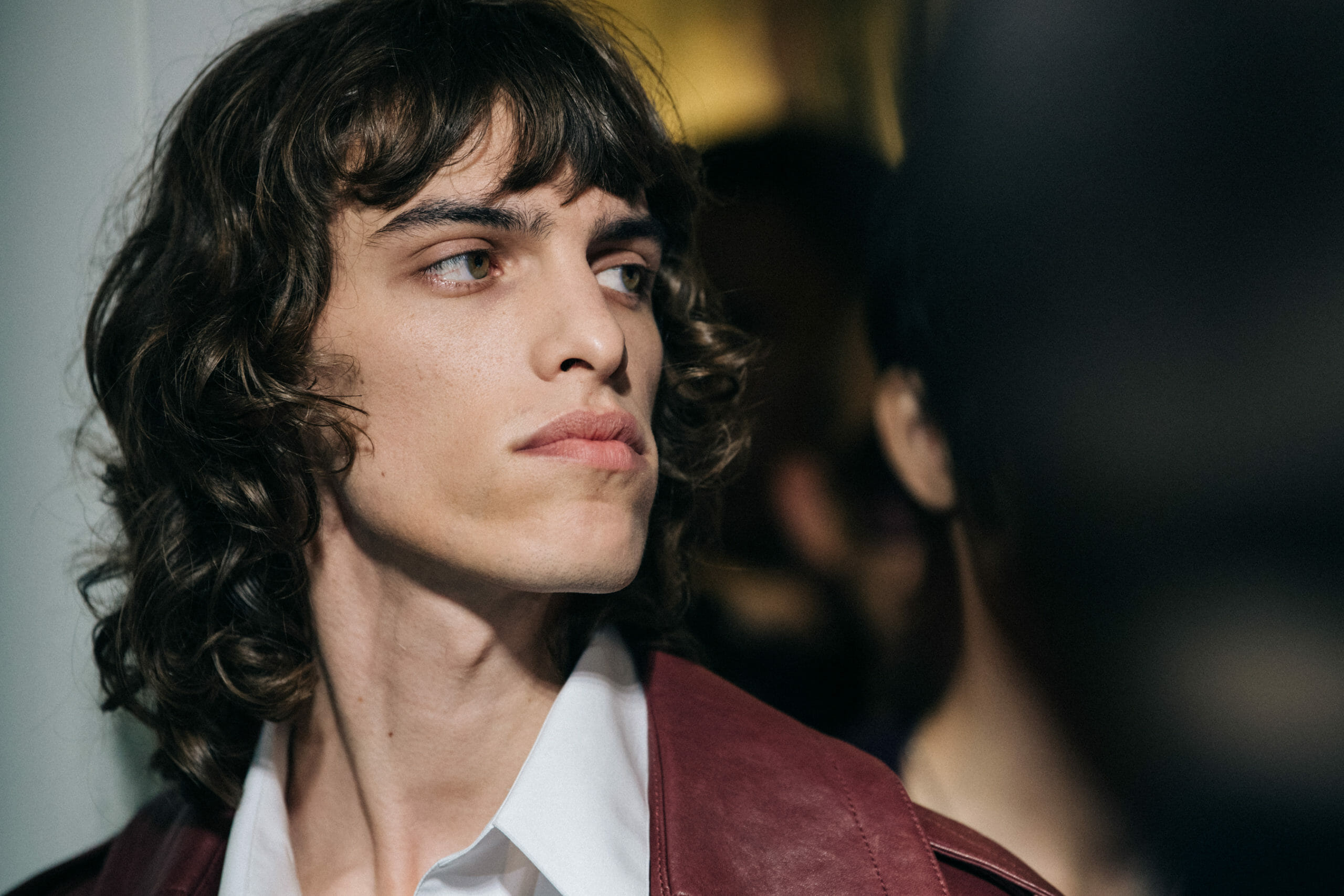 Model wearing red at Givenchy