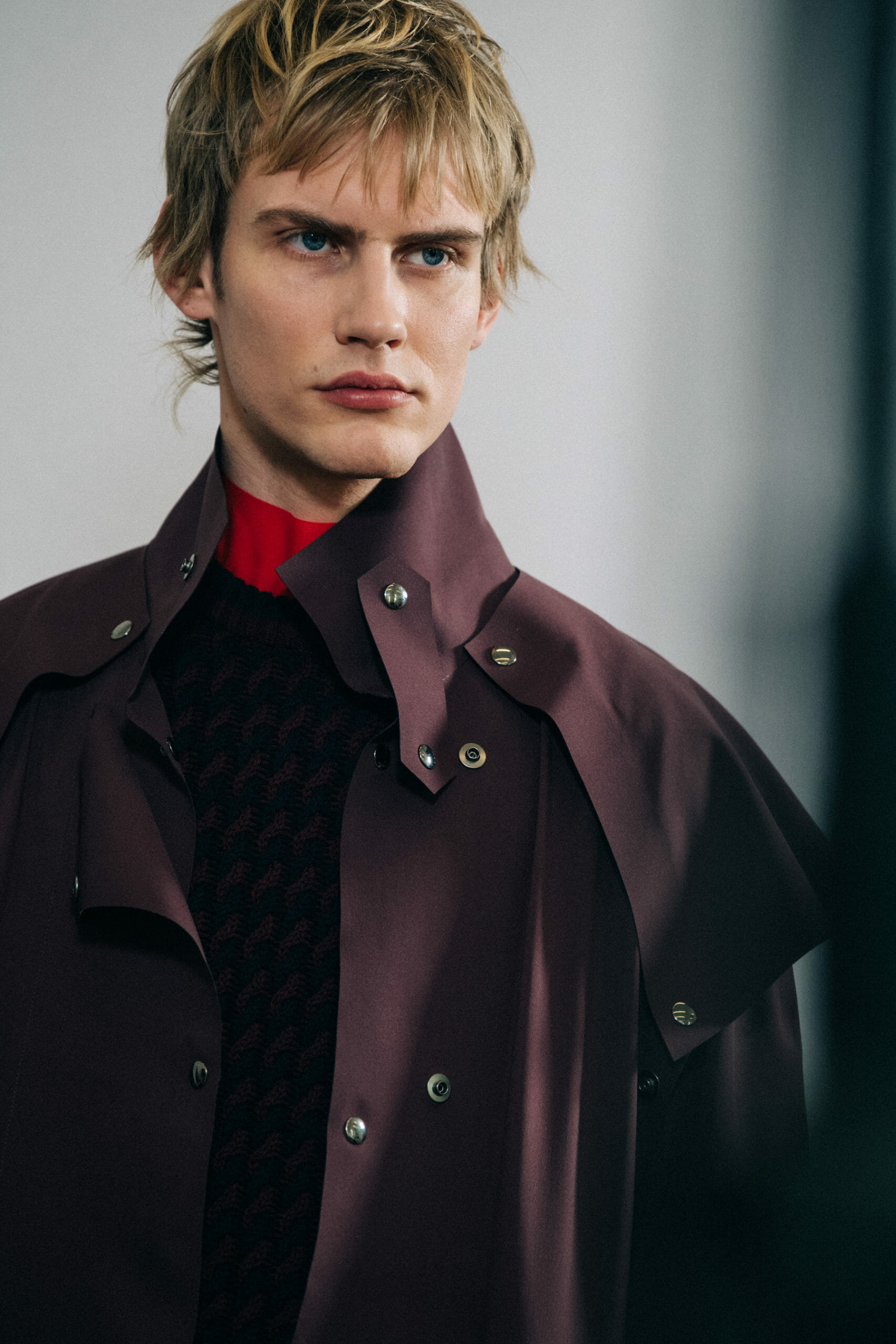 Model wearing red at Givenchy