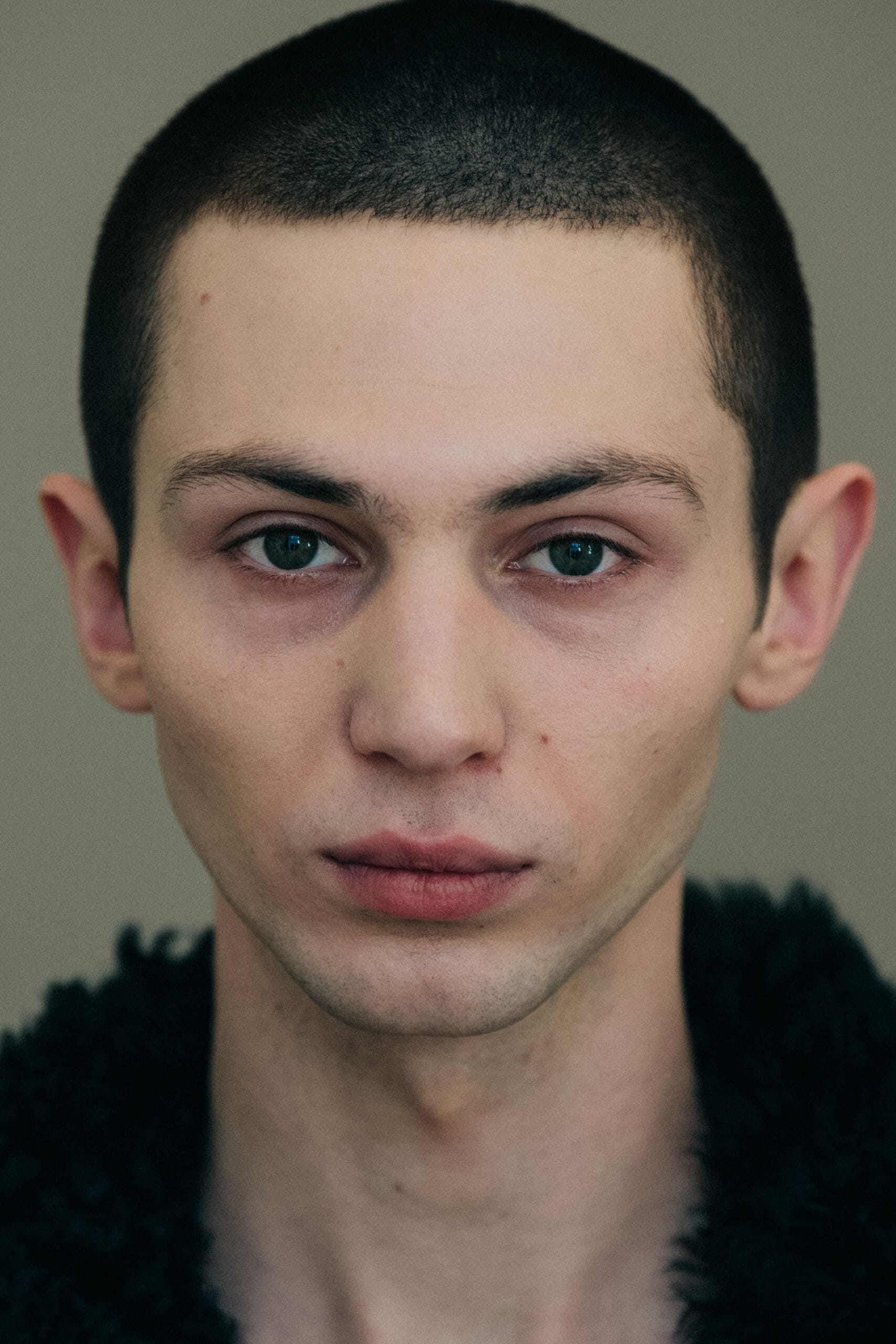 Model wearing black jacket