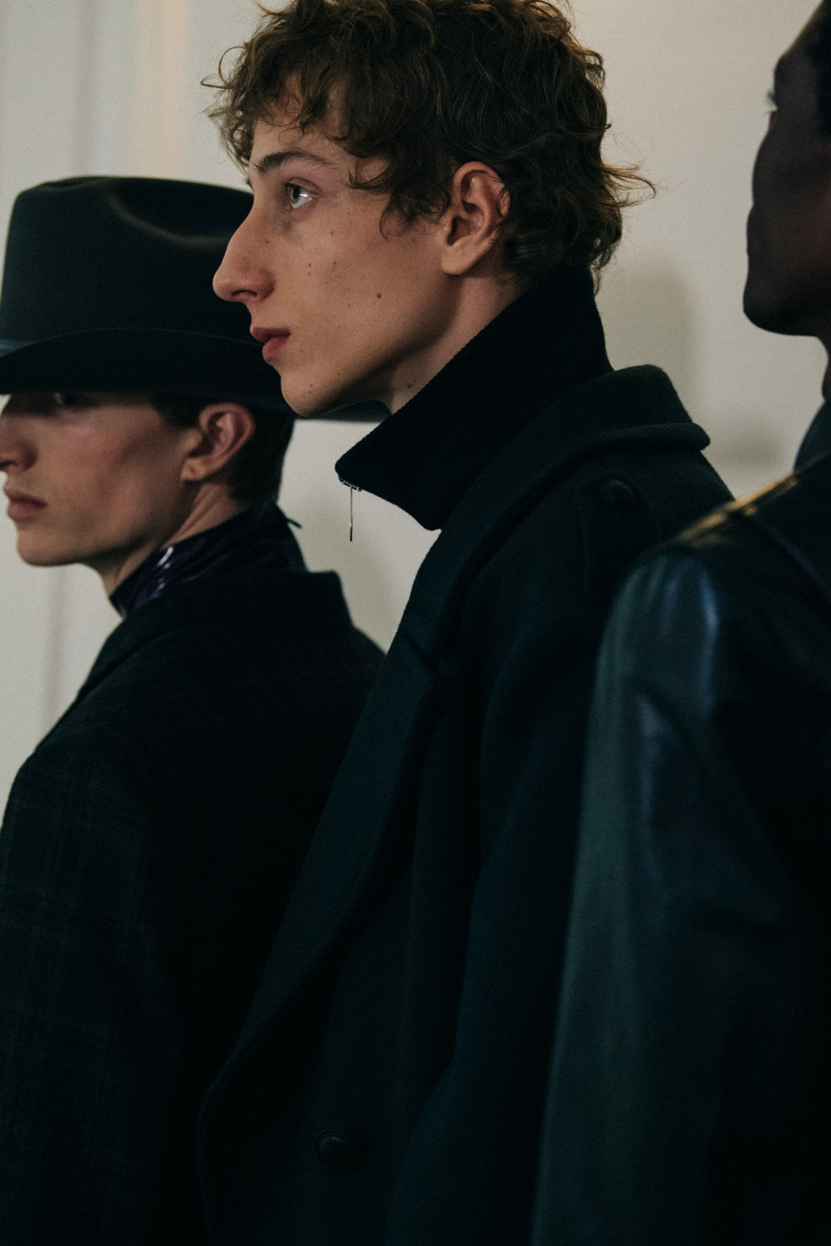 Model wearing cowboy hat at Givenchy