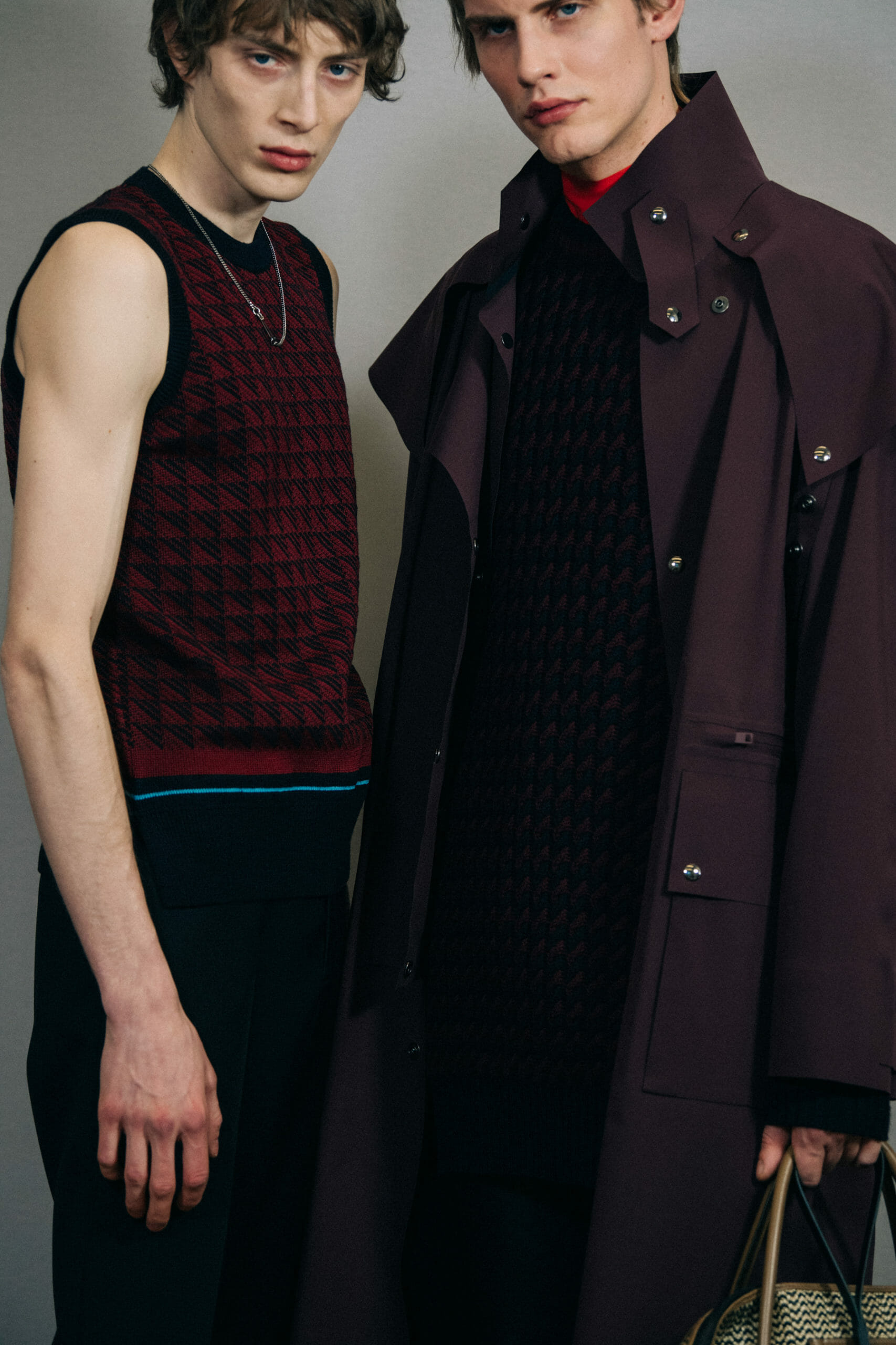 Model wearing Givenchy vest