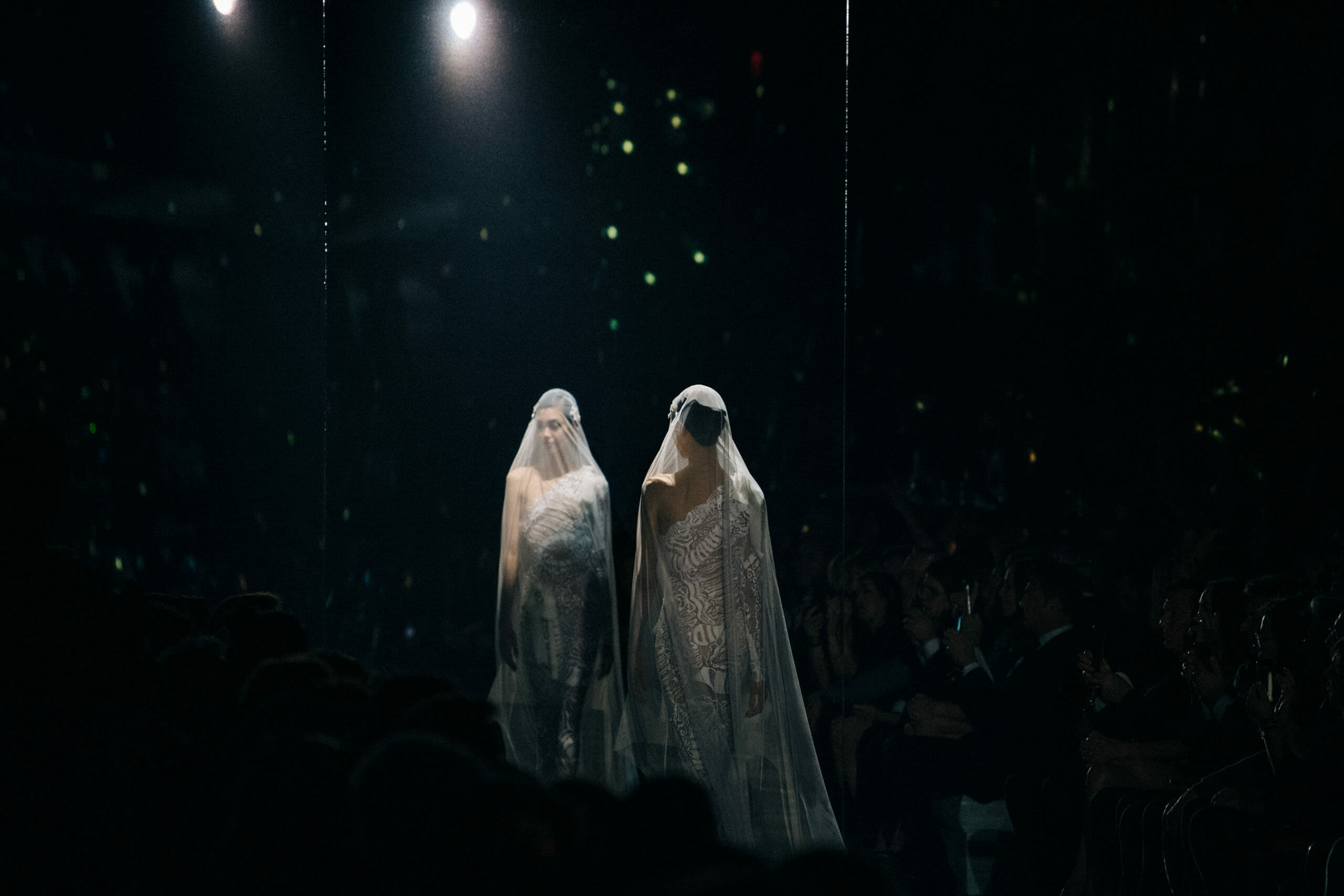 Models wearing lace outfits