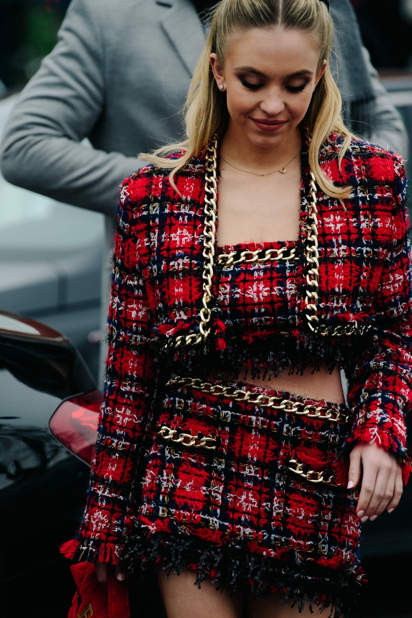 Woman wearing matching outfit