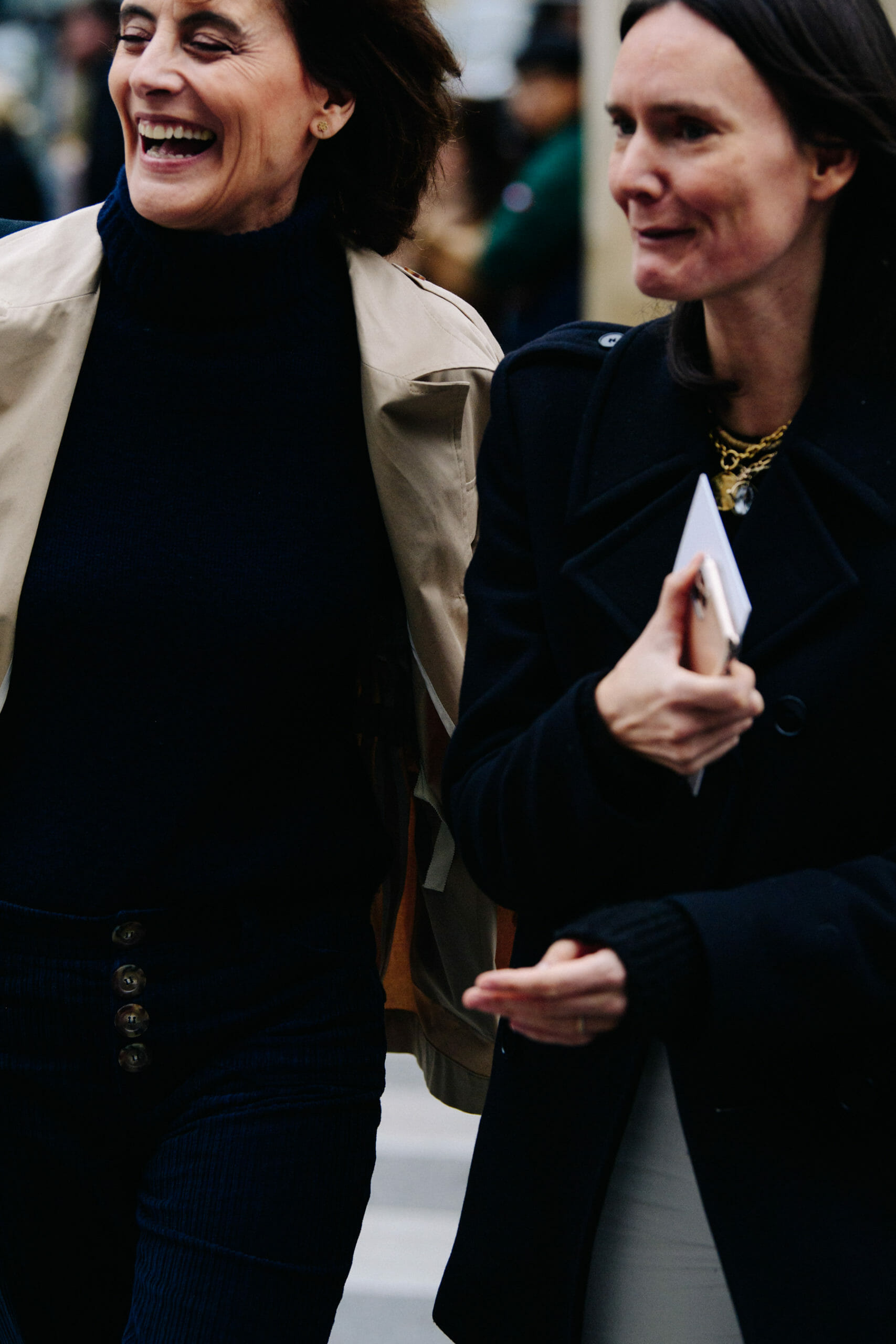 Women wearing long coats