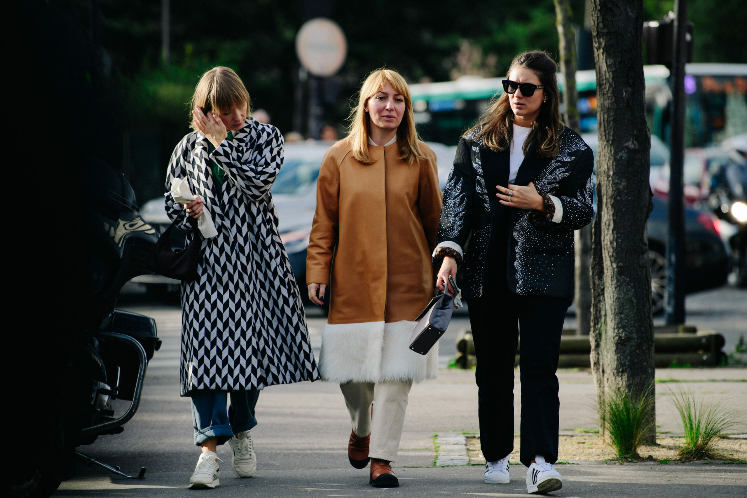 Women wearing long coats