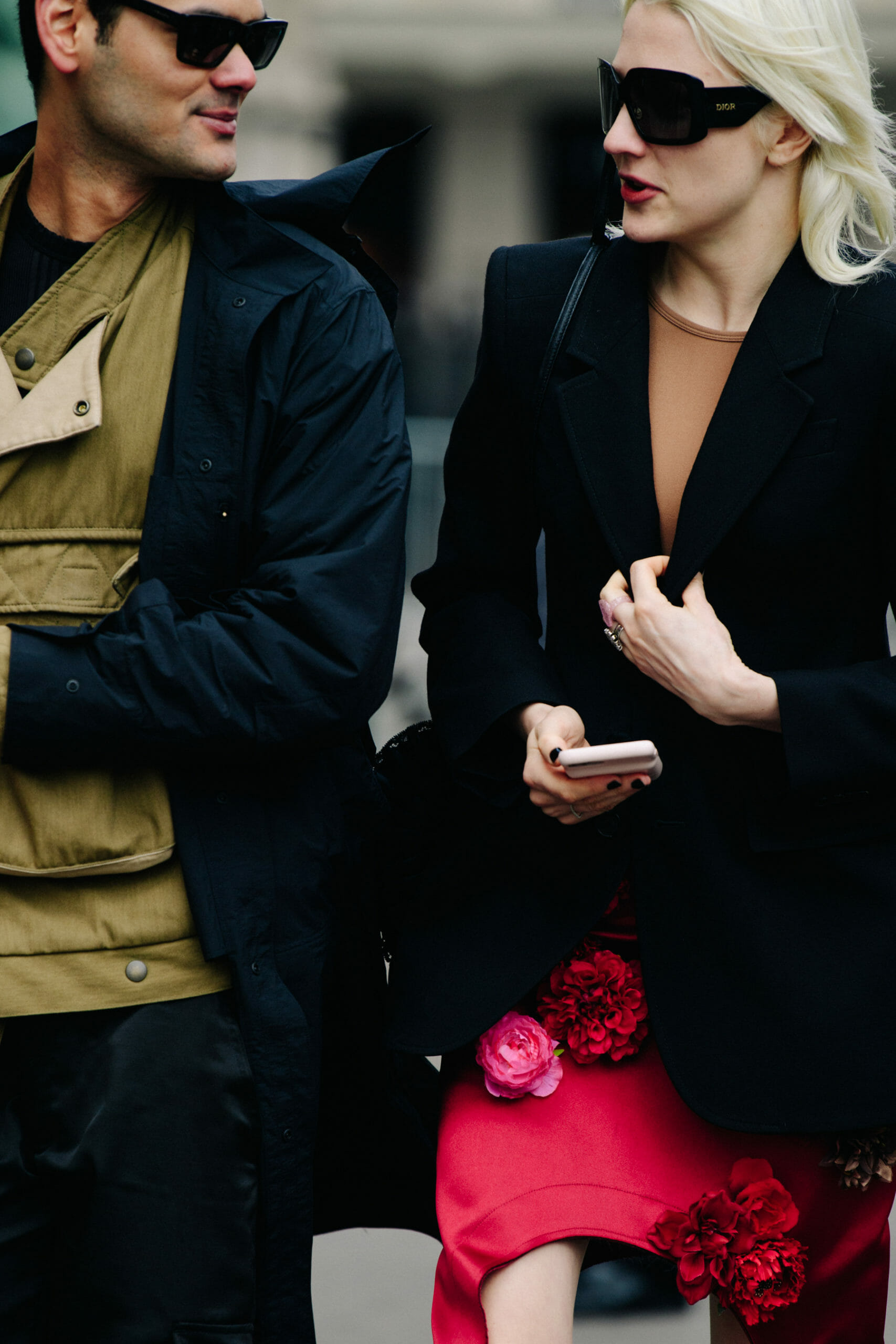 Couple wearing dark glasses