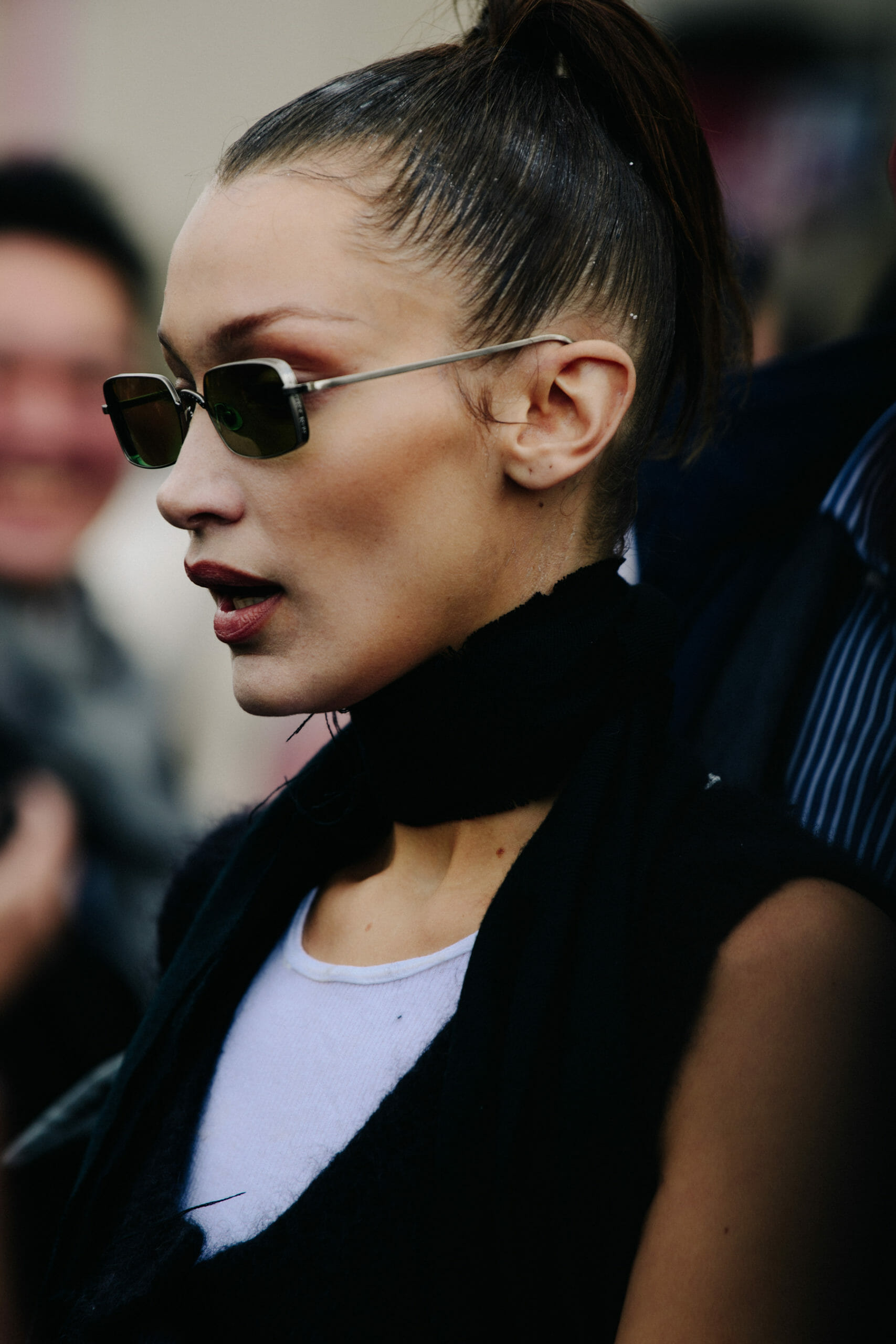 Model wearing sunglasses