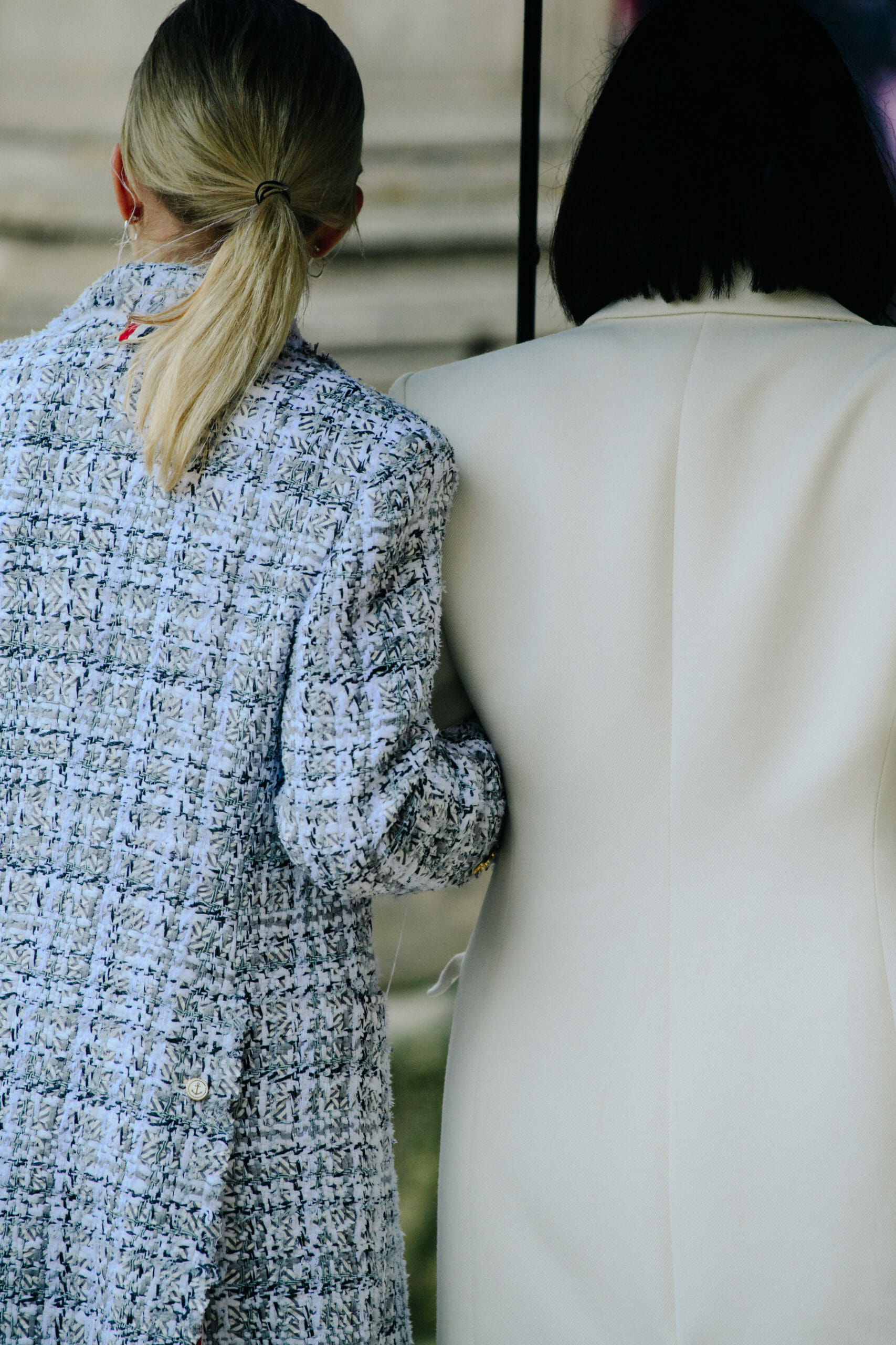 Woman wearing Thom Browne
